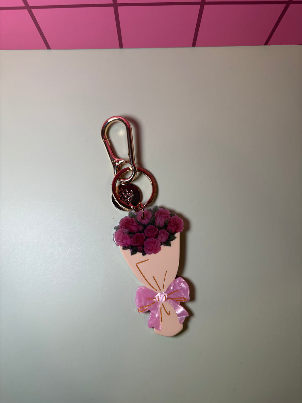 Flower Bouquet - Acetate Bag Charm
