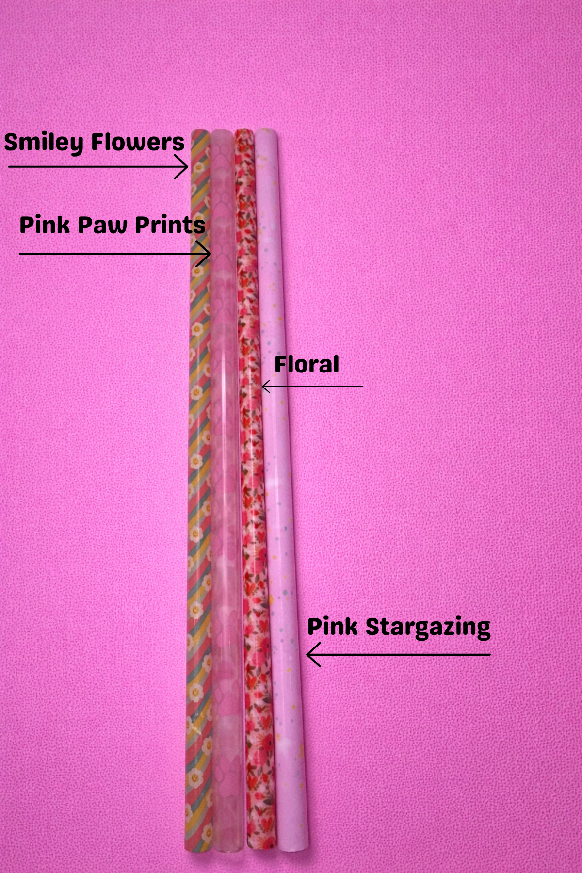 Patterned Straws (Smiley Flowers)