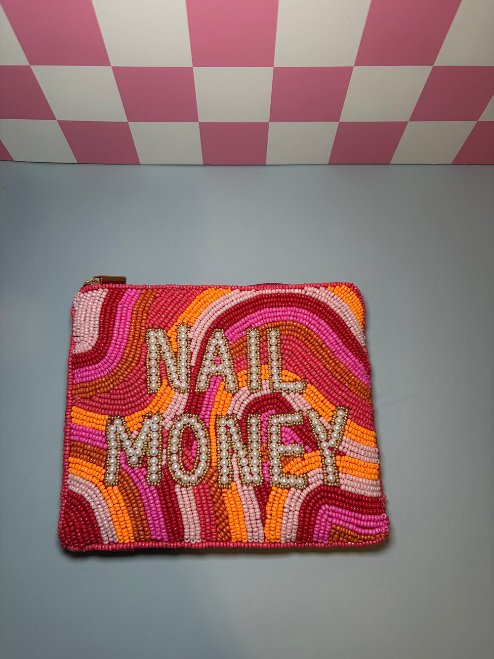 Nail Money - Medium Beaded Pouch