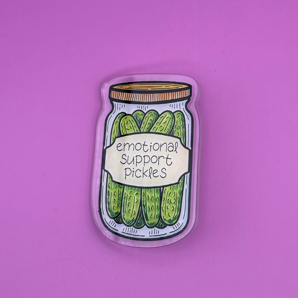 Emotional Support Pickles - Acrylic Pin