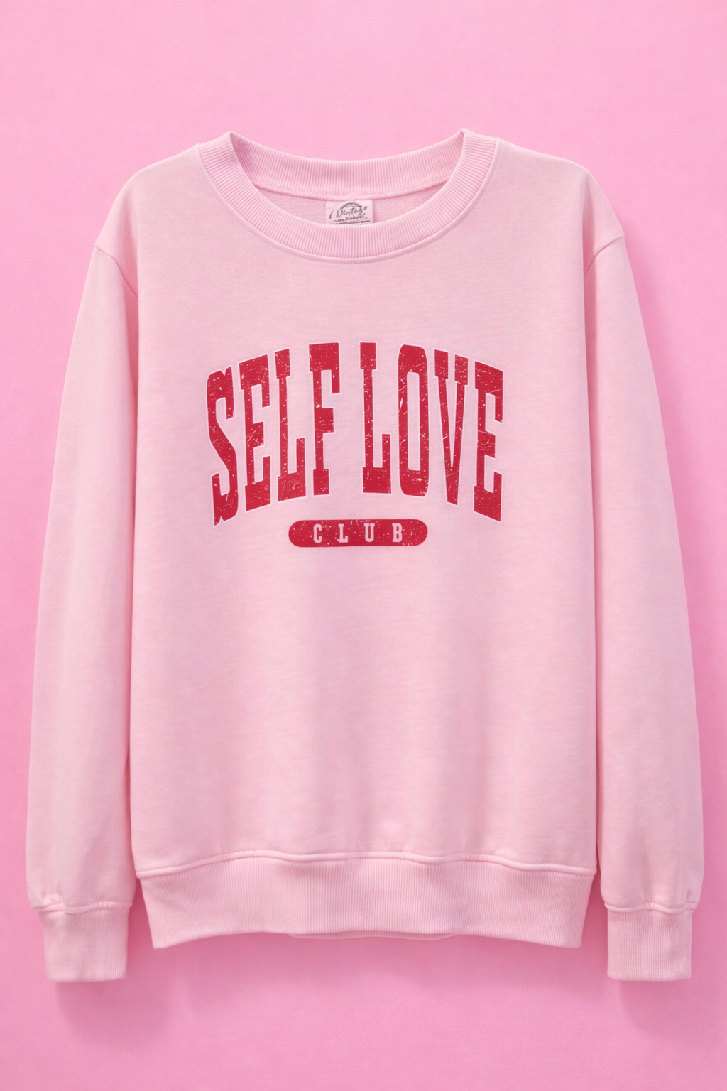 Self Love Club - Crewneck Sweatshirt (small) – Self Love Club vintage pink acid wash crewneck