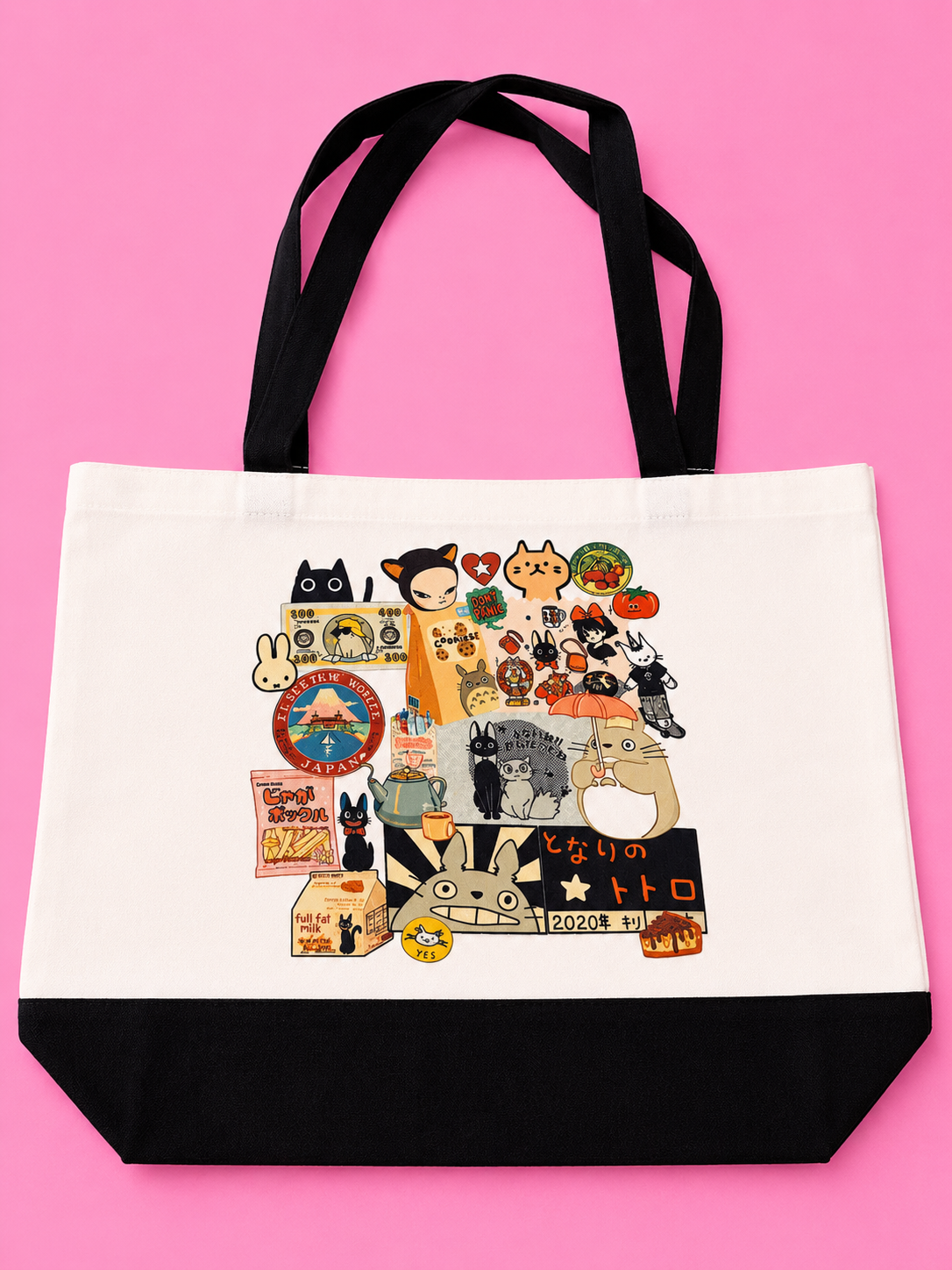 Kawaii Tote with Ghibli Vibes - Large Tote
