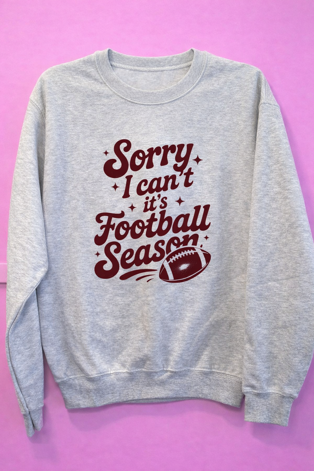 Sorry I can't talk it's football season - Crewneck Sweatshirt (small) – Sorry I can't talk it's football season crewneck