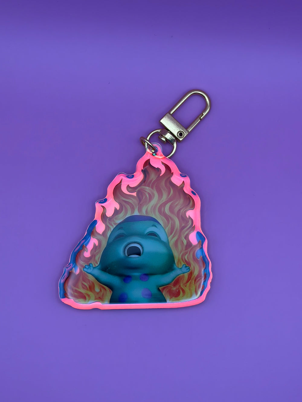 Bibble in Flames - Keychain