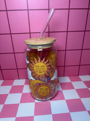 Smiling Sun - 16 Oz Glass Can