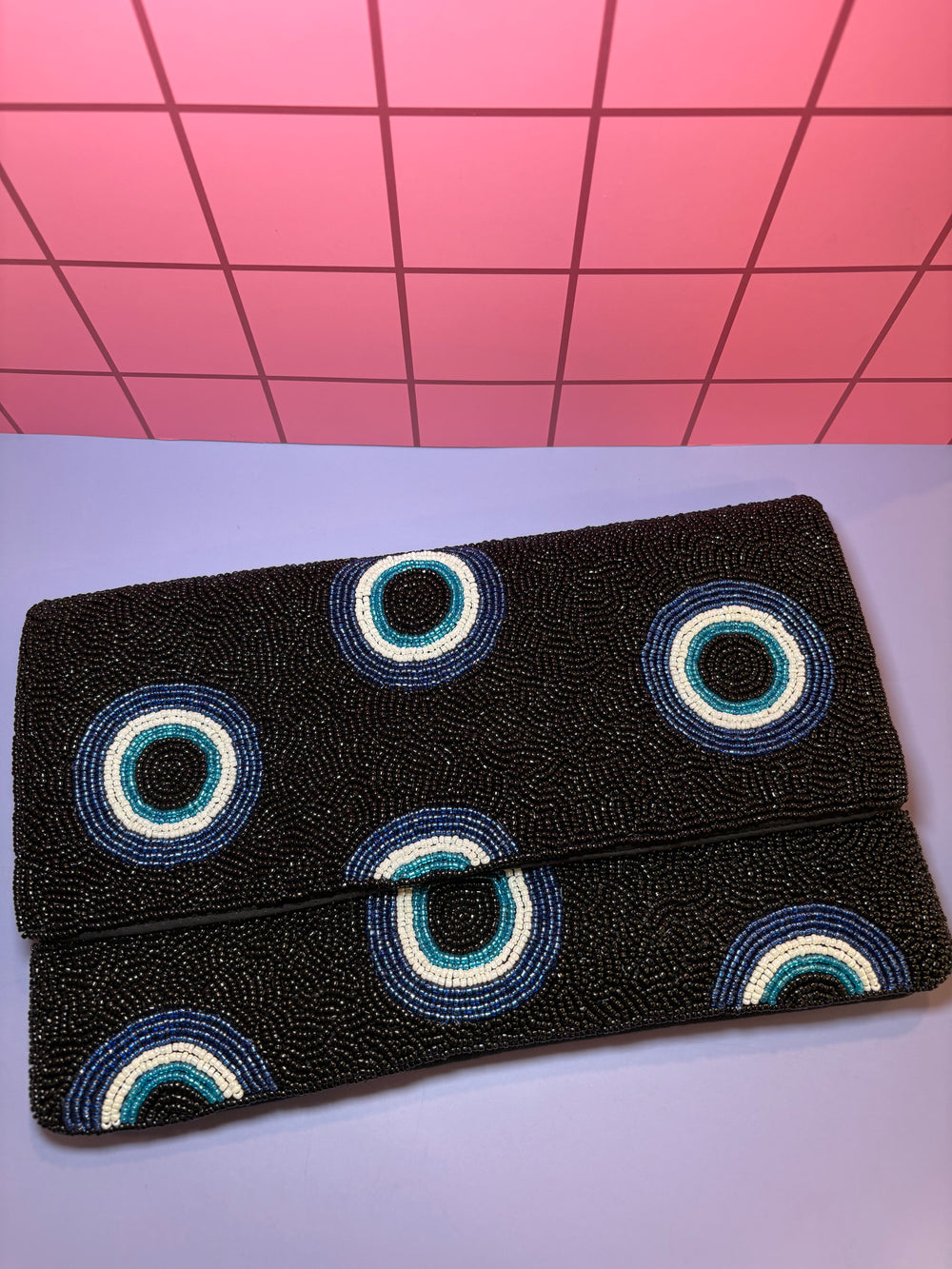 Evil Eye - Beaded Clutch