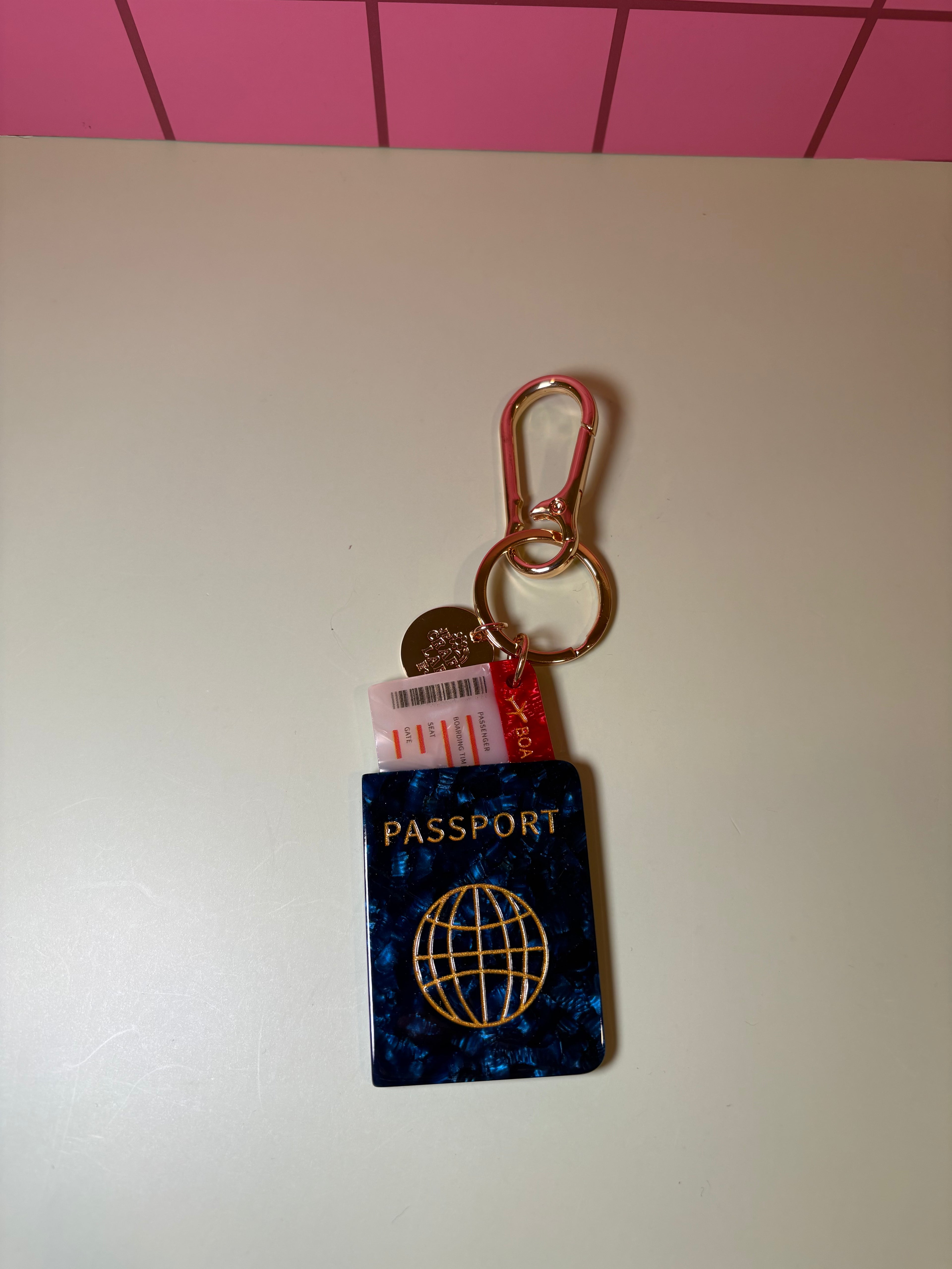 Passport bag charm