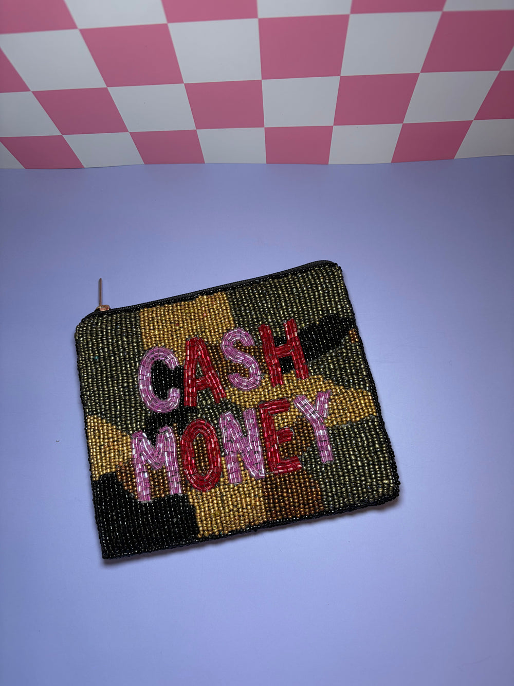 Cash Money - Medium Beaded Pouch