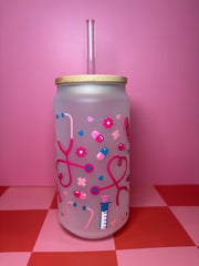 Nurse - 16 Oz Glass Can