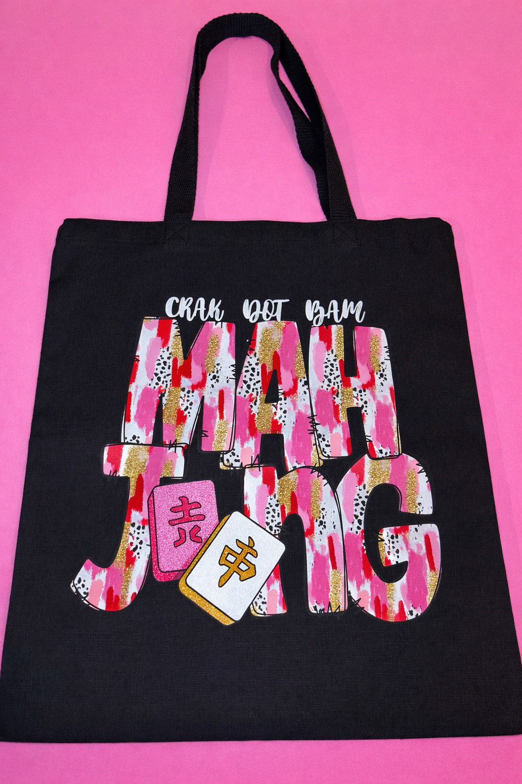 Mahjong (black) - Medium Tote