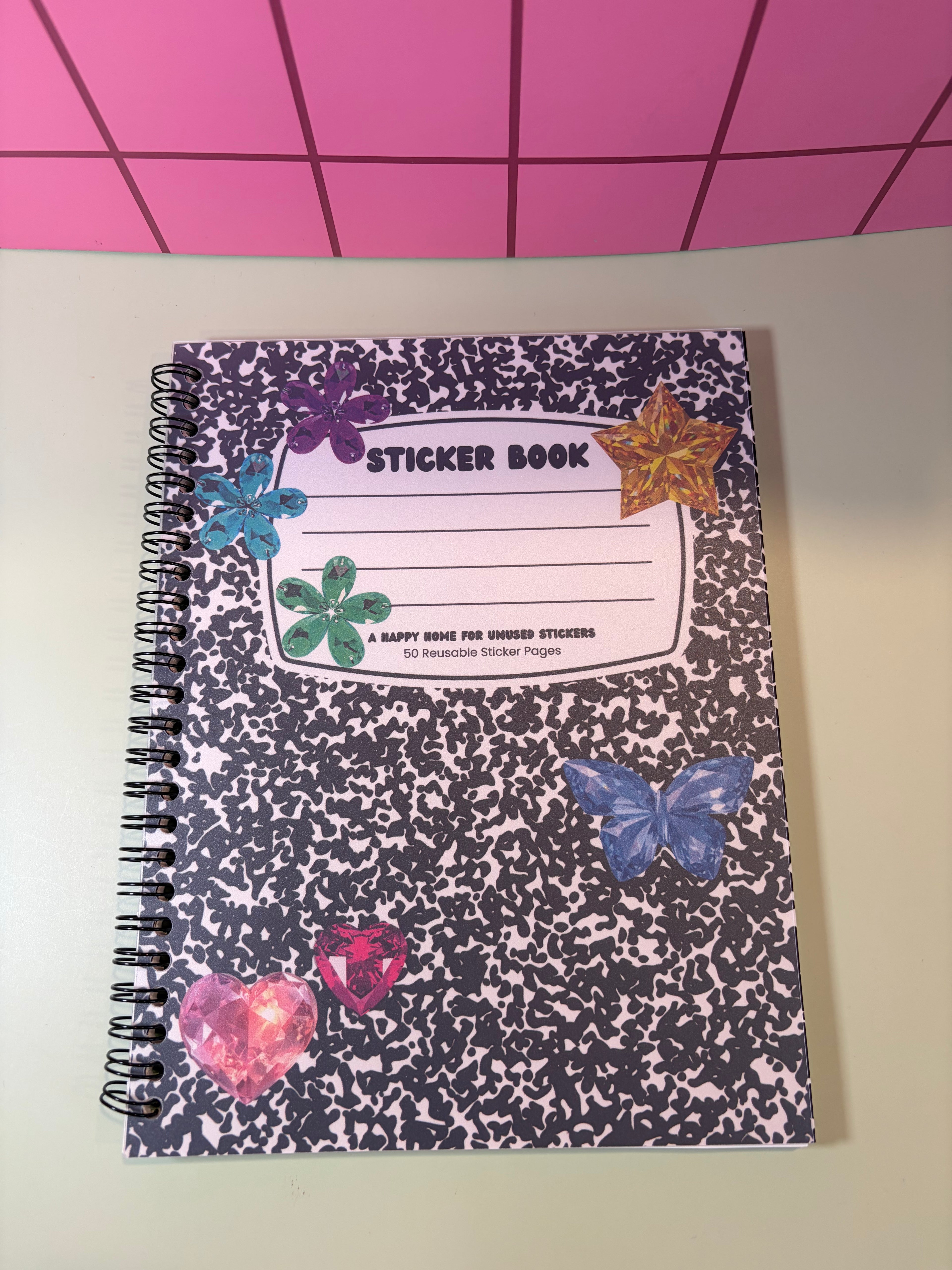 Composition Notebook- Reusable Sticker Book