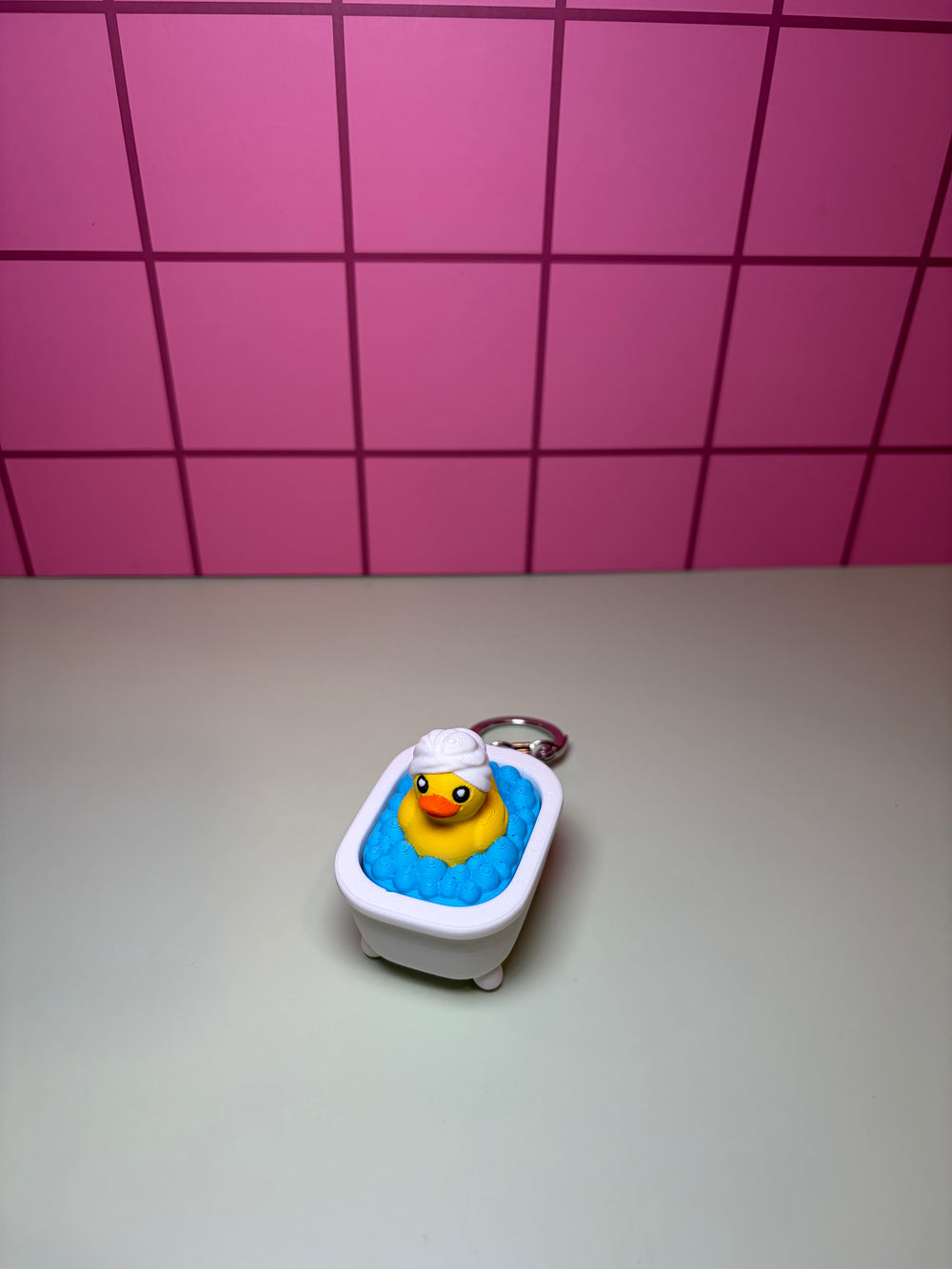 Rubber Duck - Fidget Clicker Keychain