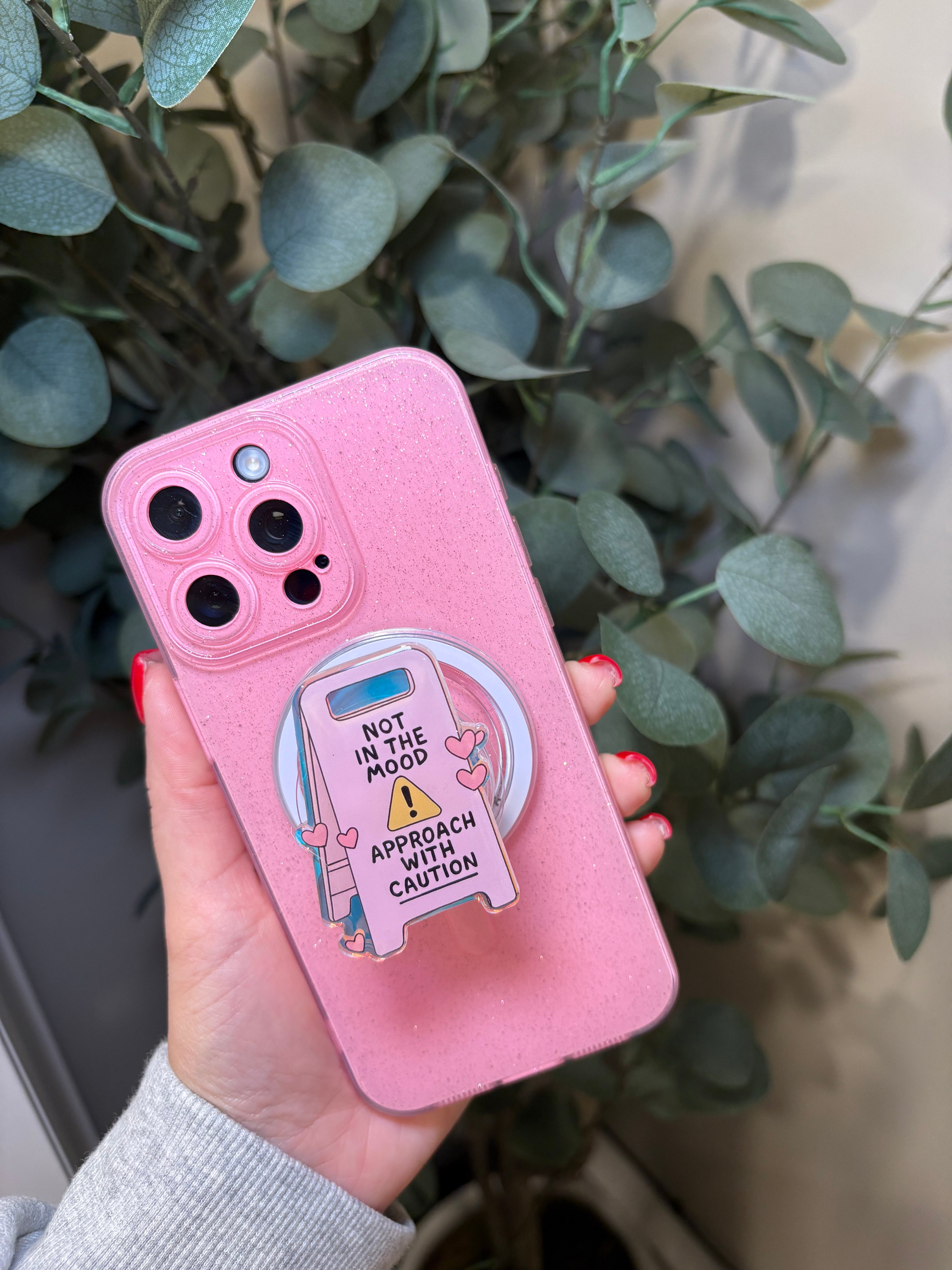 "Approach with Caution" Phone & E-Reader MagSafe Grip – Phone & E-Reader MagSafe Grip - Adheres to any MagSafe Phone, E-Reader or Tablet