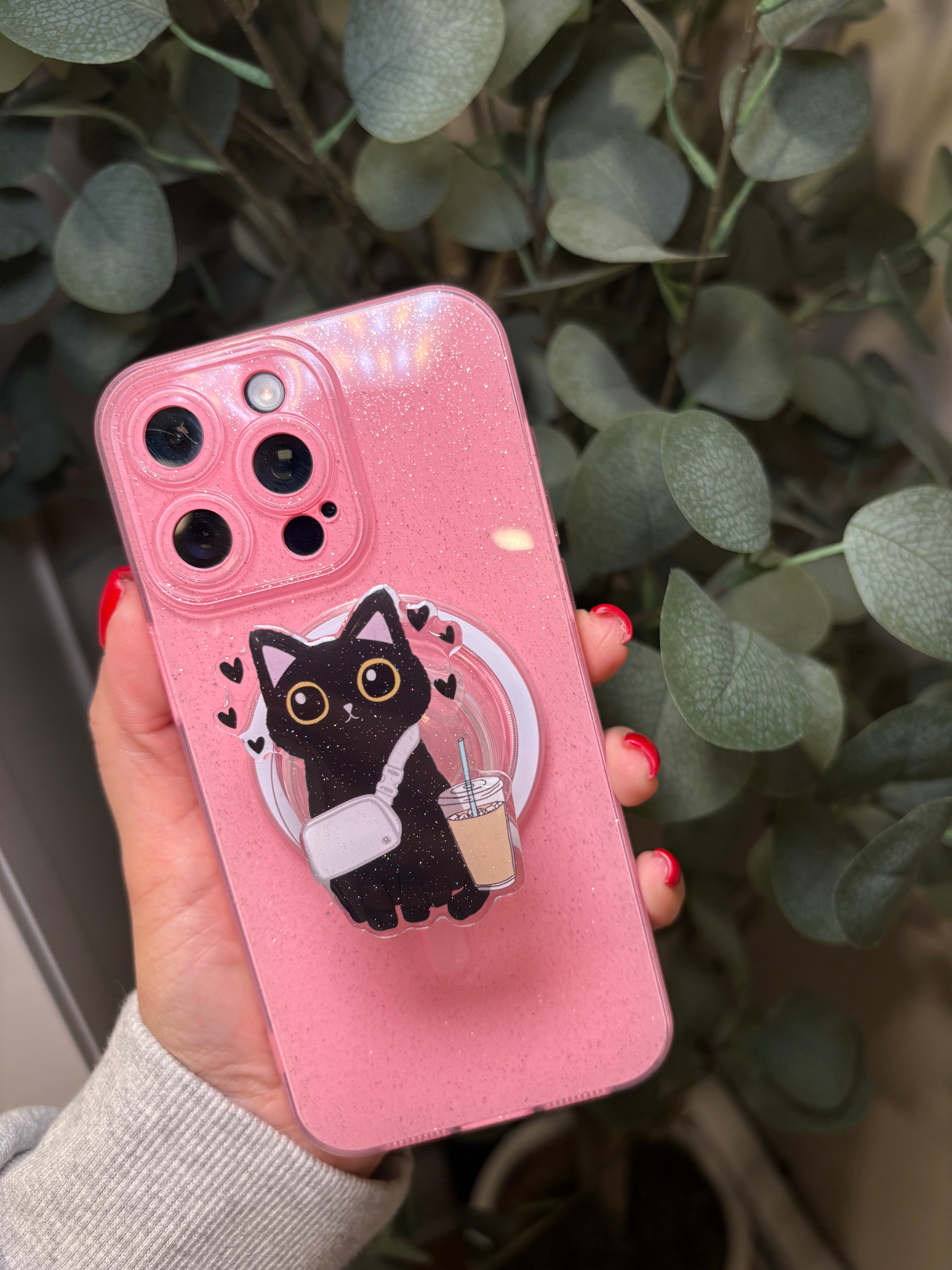 "Milennial Cat" Phone & E-Reader MagSafe Grip – Phone & E-Reader MagSafe Grip - Adheres to any MagSafe Phone, E-Reader or Tablet