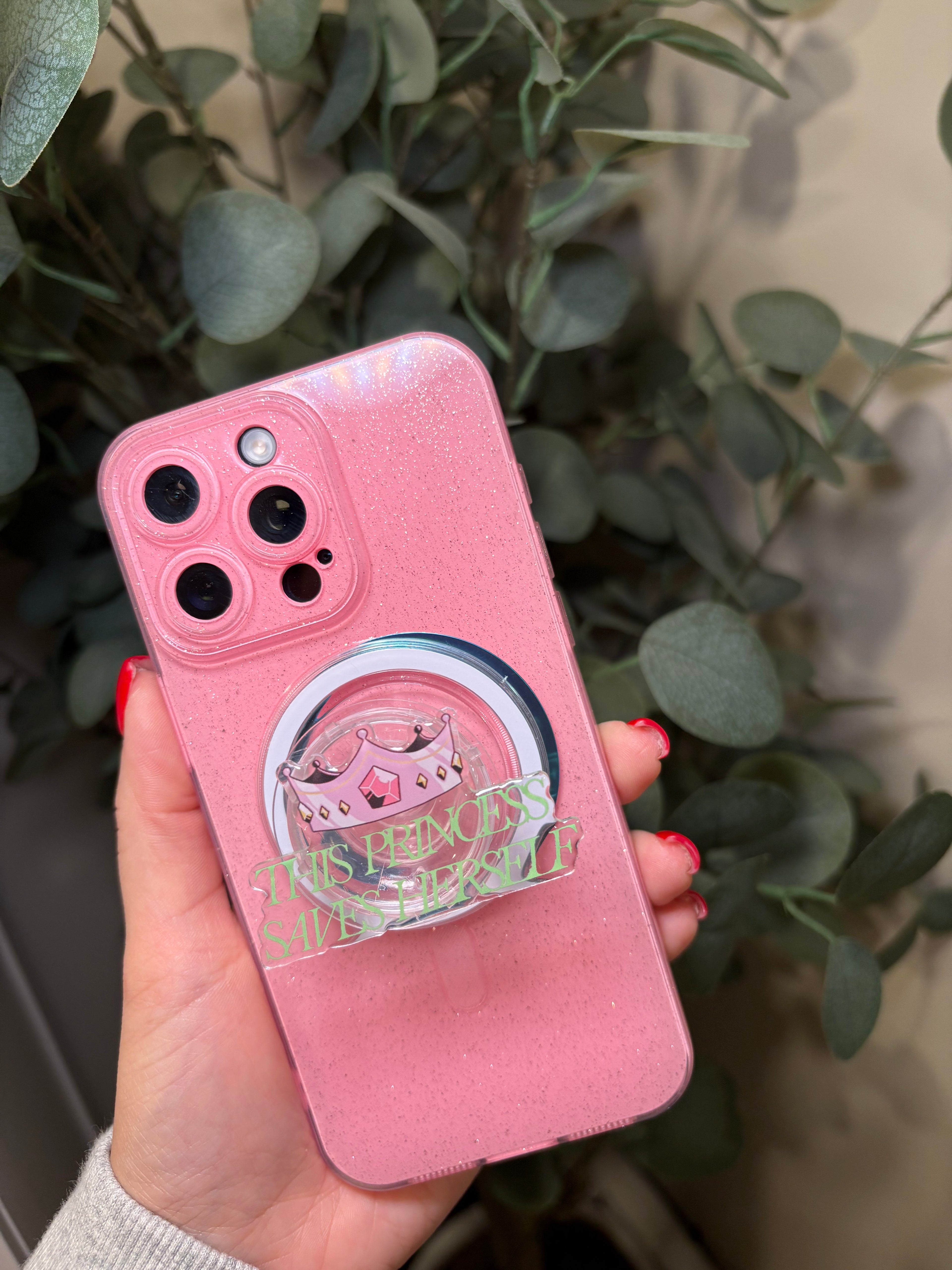 "This Princess Saves Herself" Phone & E-Reader MagSafe Grip