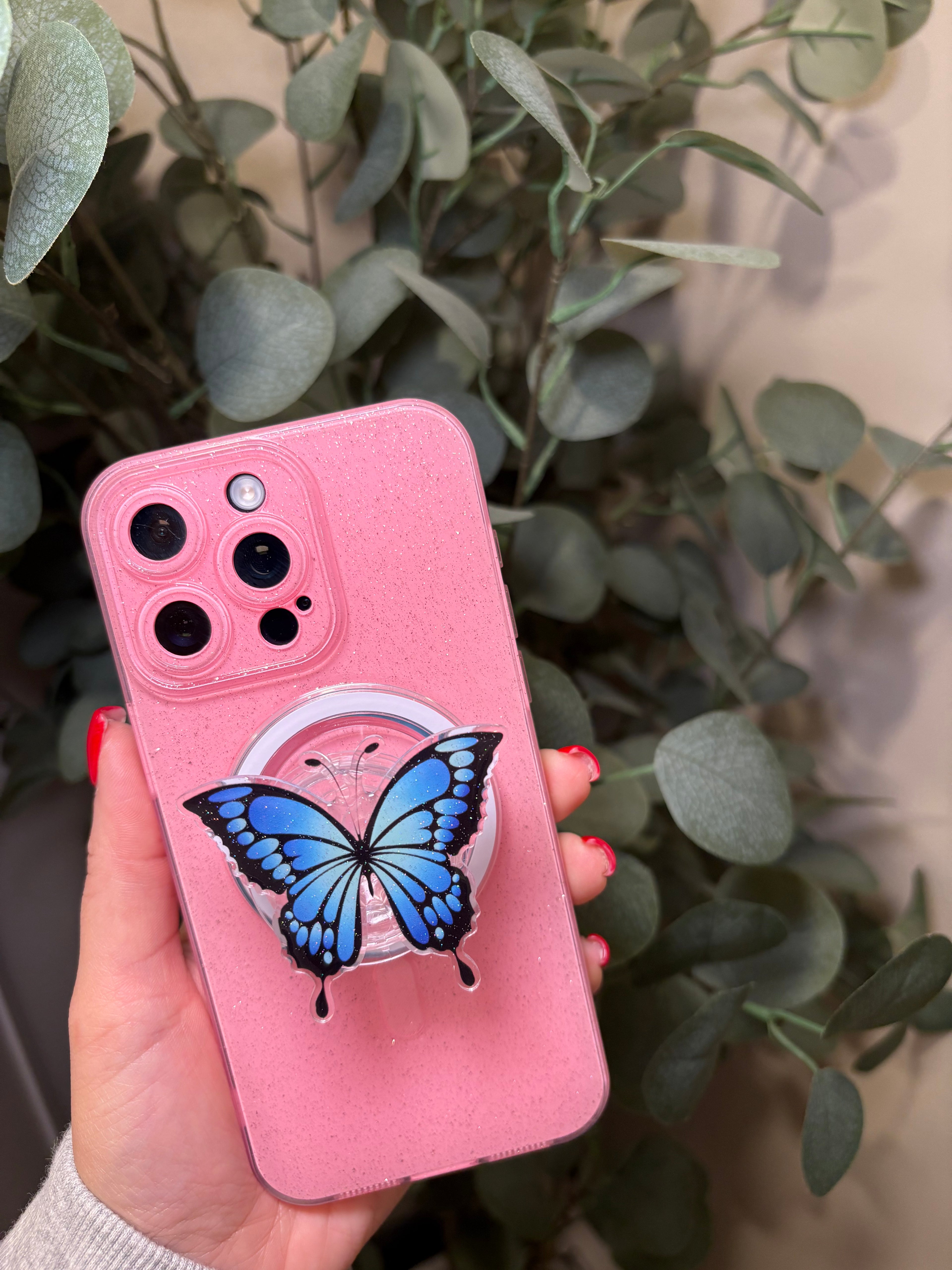 "Butterfly" Phone & E-Reader MagSafe Grip – Phone & E-Reader MagSafe Grip - Adheres to any MagSafe Phone, E-Reader or Tablet