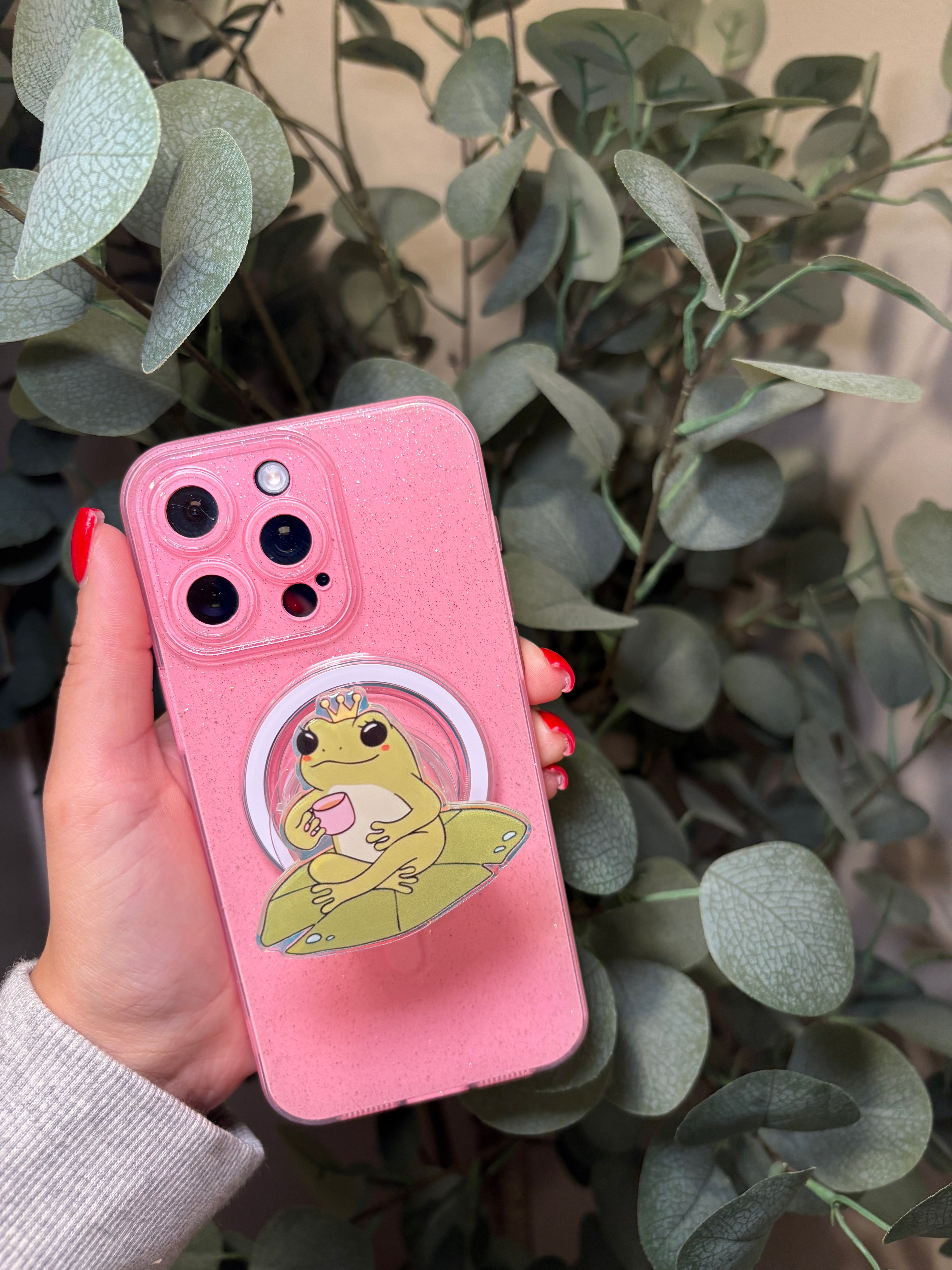"Princess Frog" Phone & E-Reader MagSafe Grip – Phone & E-Reader MagSafe Grip - Adheres to any MagSafe Phone, E-Reader or Tablet
