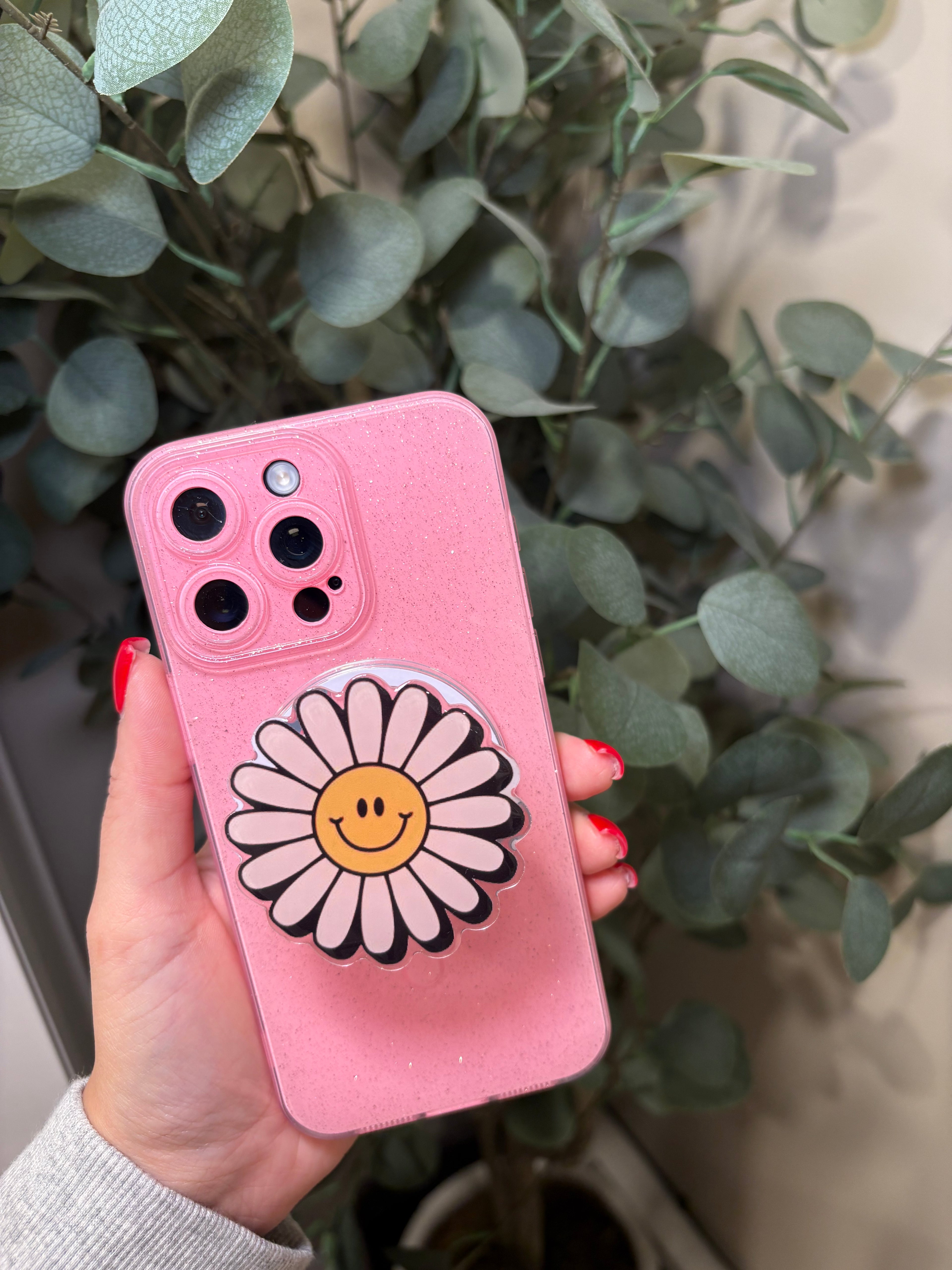 "Smiley Flower" Phone & E-Reader MagSafe Grip – Phone & E-Reader MagSafe Grip - Adheres to any MagSafe Phone, E-Reader or Tablet