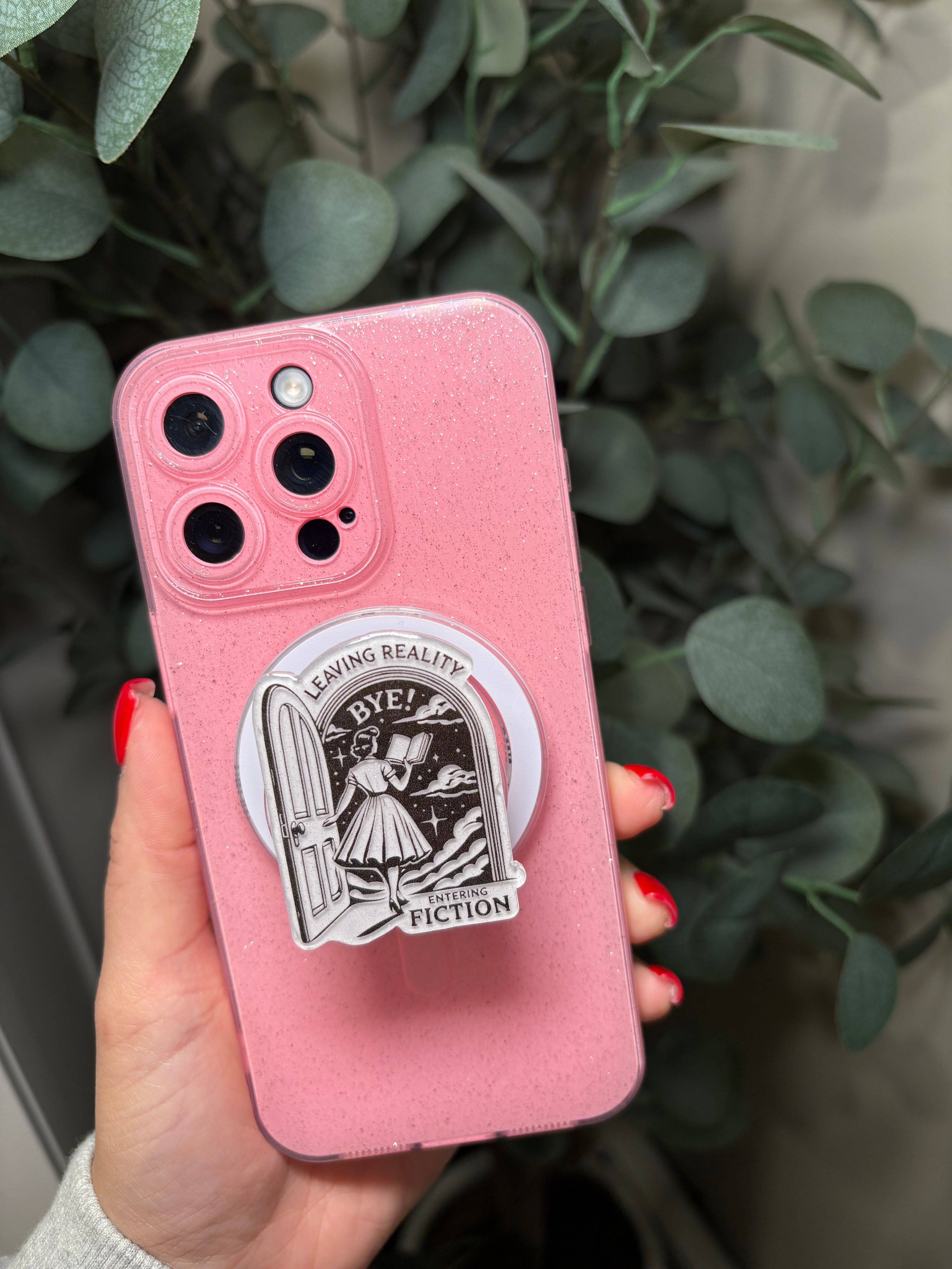 "Leaving Reality & Entering Fiction" Phone & E-Reader MagSafe Grip