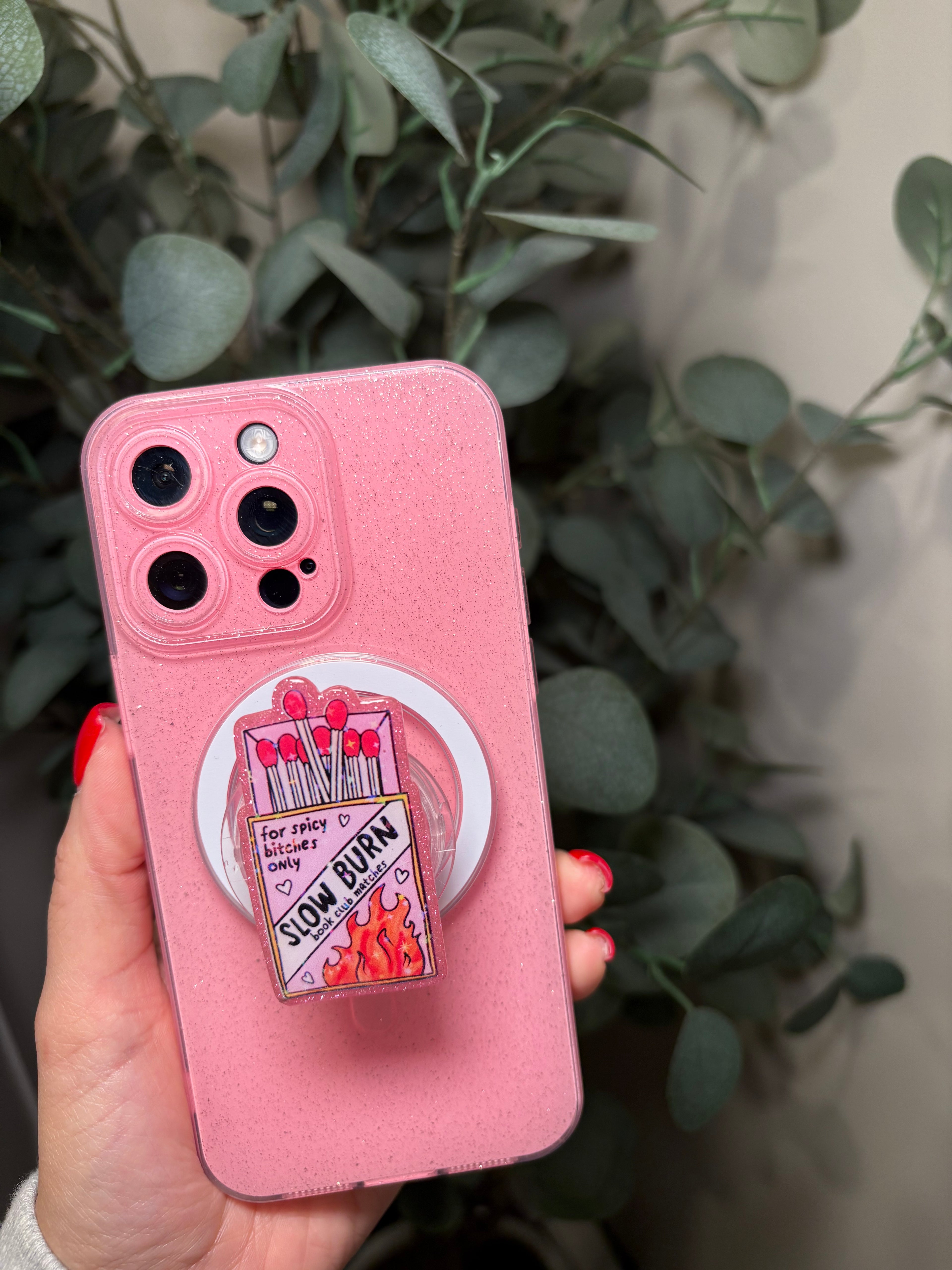 "Slow Burn" Phone & E-Reader MagSafe Grip – Phone & E-Reader MagSafe Grip - Adheres to any MagSafe Phone, E-Reader or Tablet