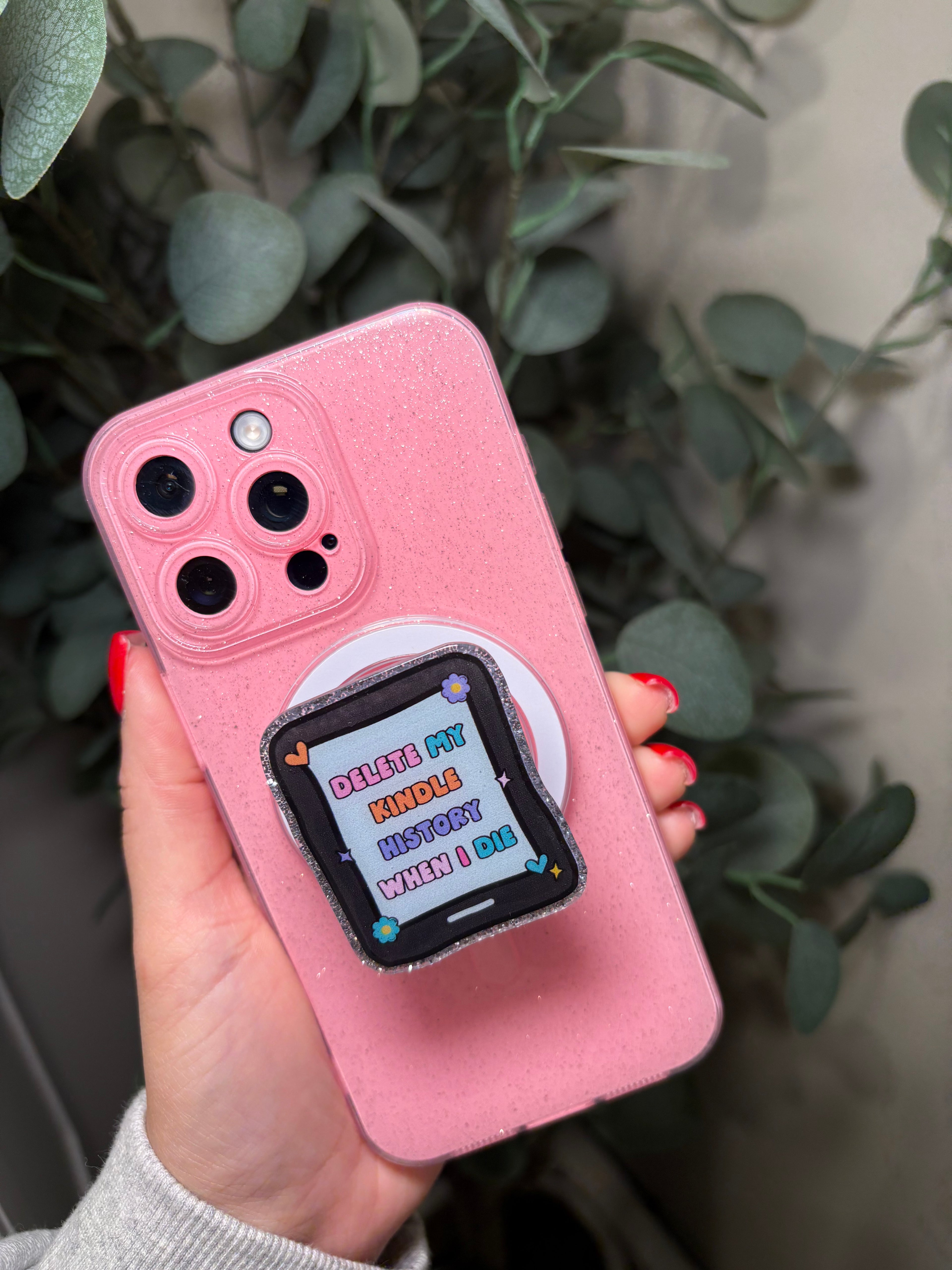 "Delete My Kindle History When I Die" Phone & E-Reader MagSafe Grip