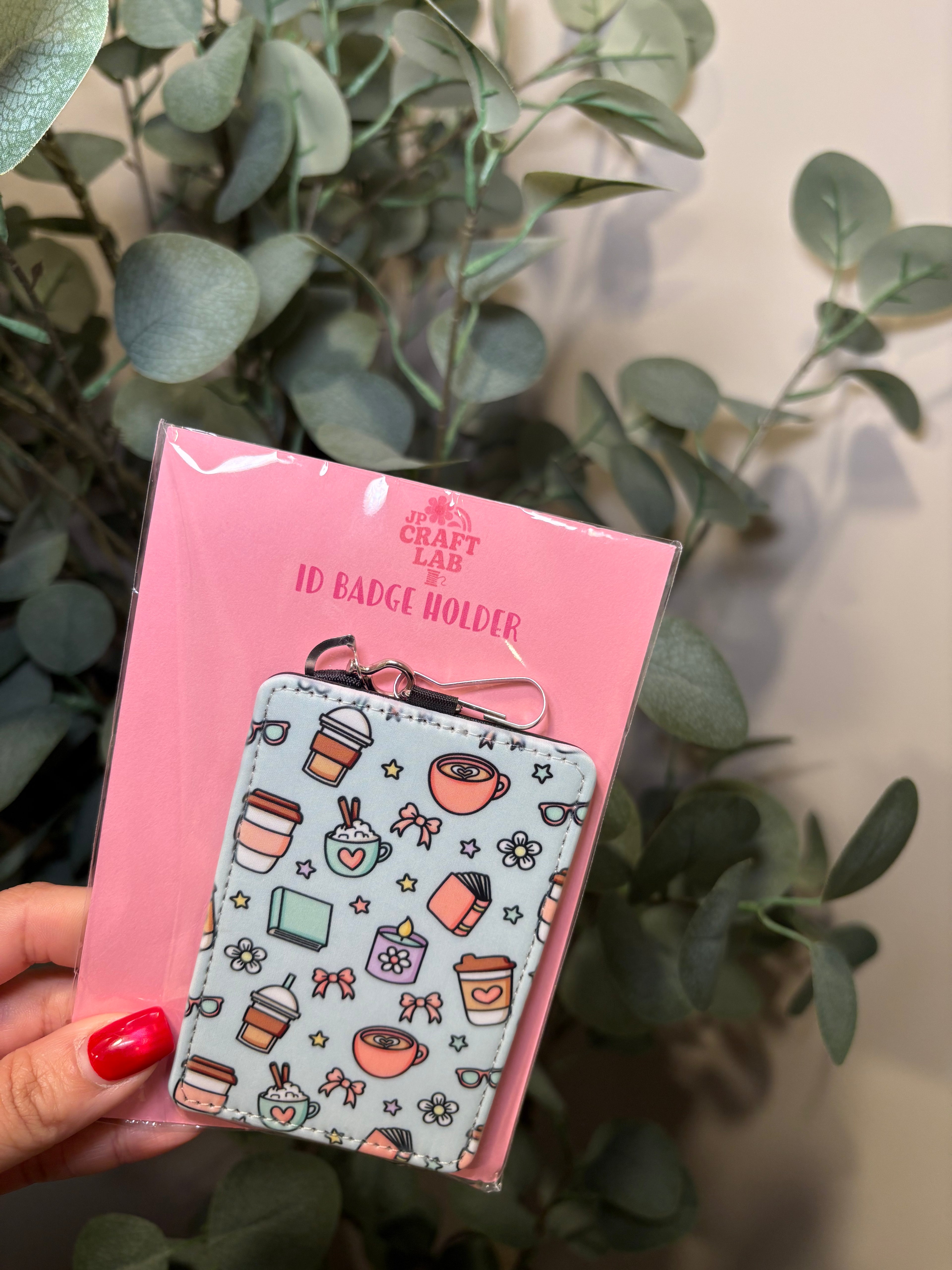 Cozy & Bookish - ID Badge Holder with Lanyard – ID Badge Holder with Black Lanyard