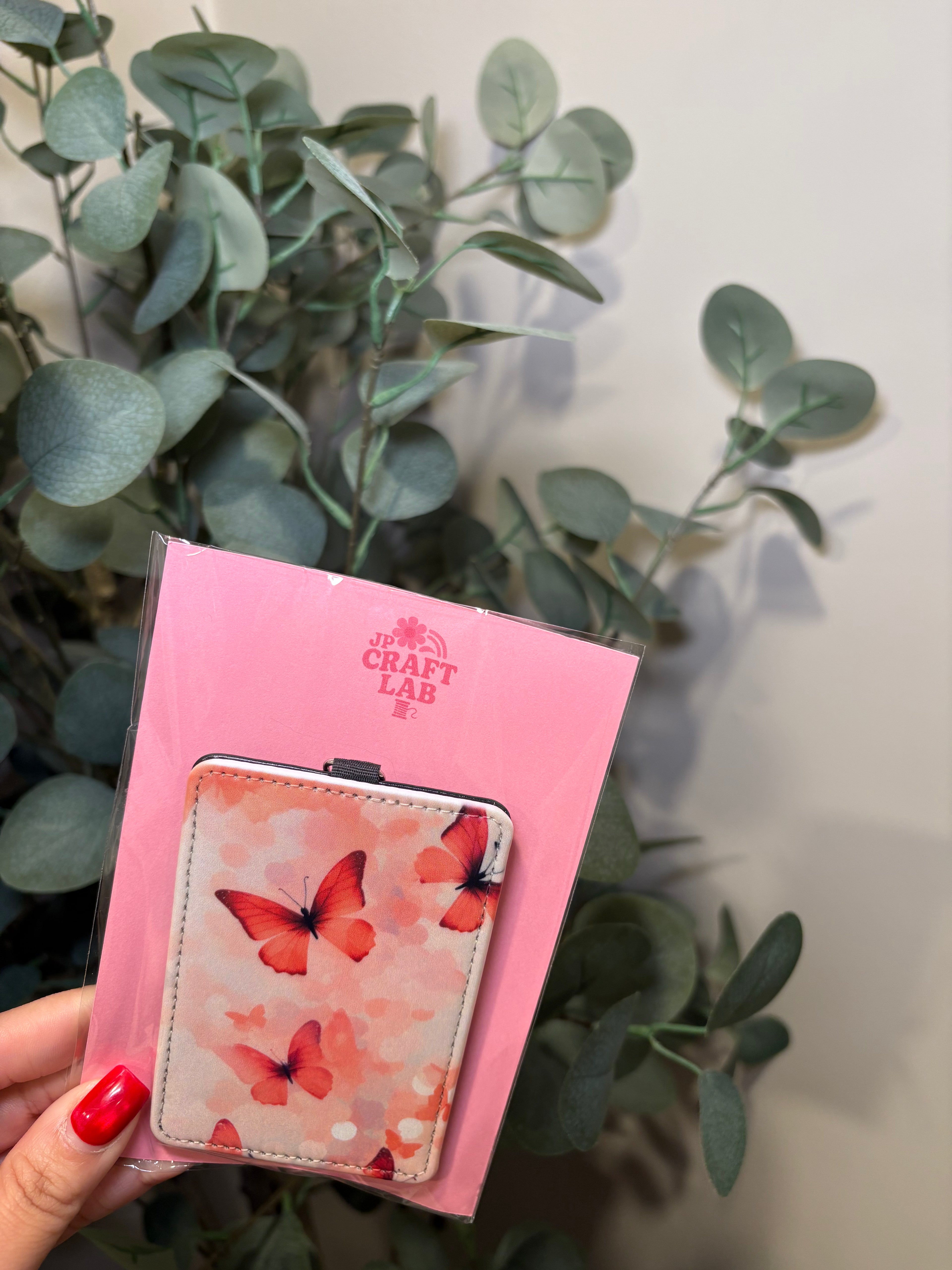 Butterflies - ID Badge Holder with Lanyard – ID Badge Holder with Black Lanyard