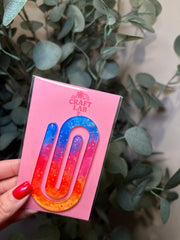 Neon Paint Splatter - Jumbo Paperclip