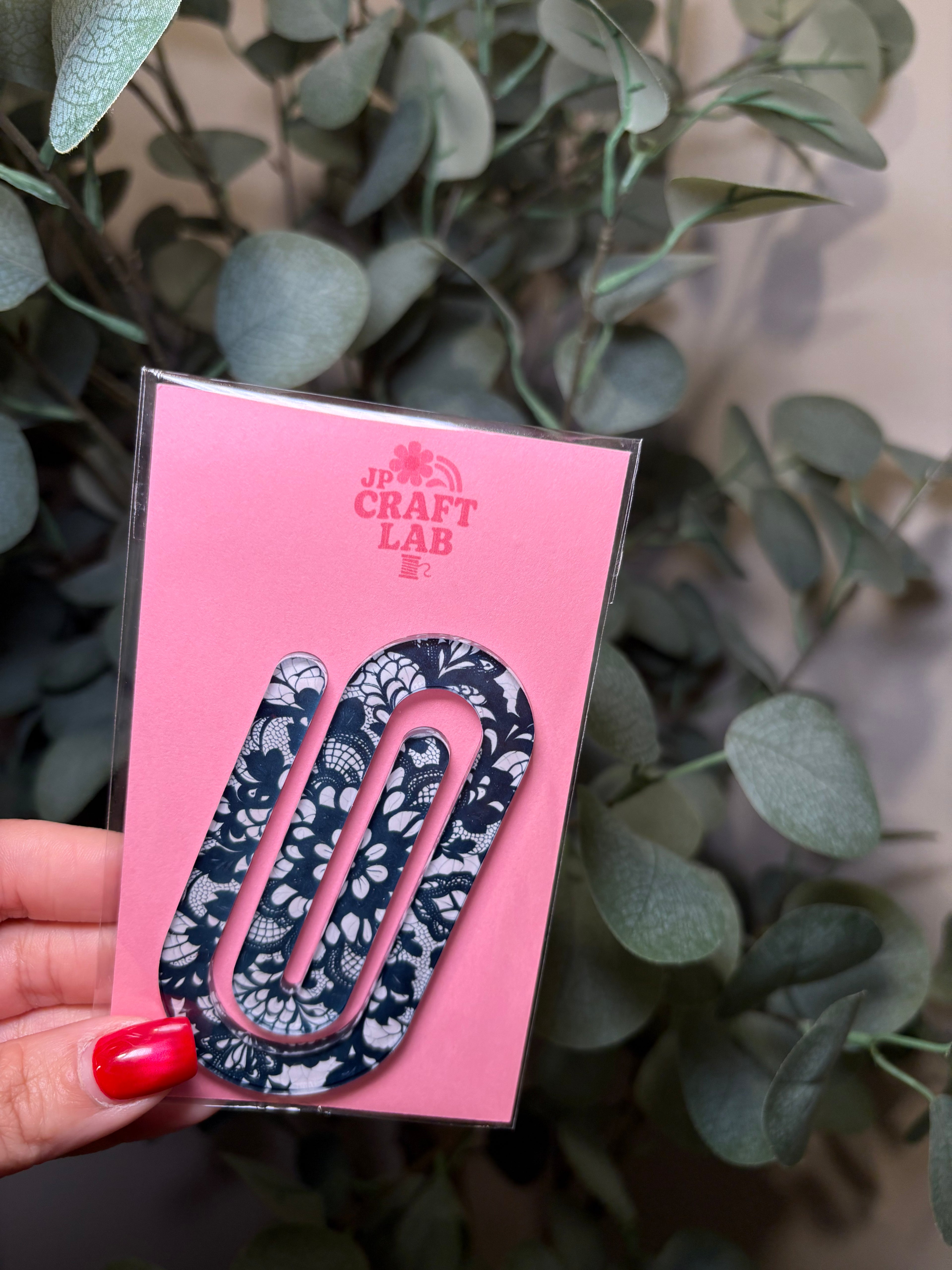 Black Lace - Jumbo Paperclip – Acrylic Jumbo Paperclip
