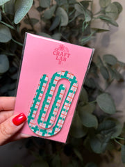 Green & Red Plaid - Jumbo Paperclip
