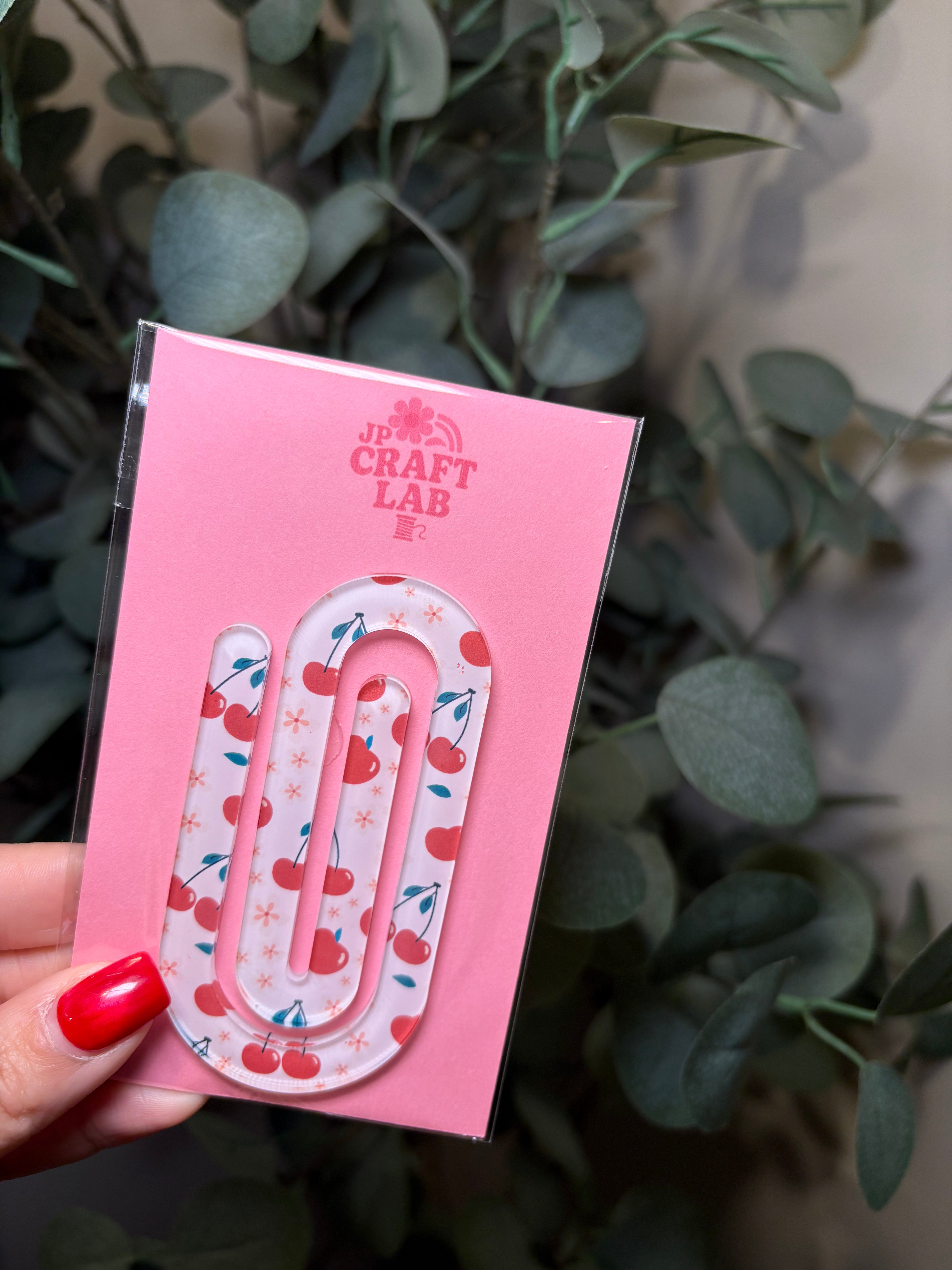 Cherries - Jumbo Paperclip – Acrylic Jumbo Paperclip