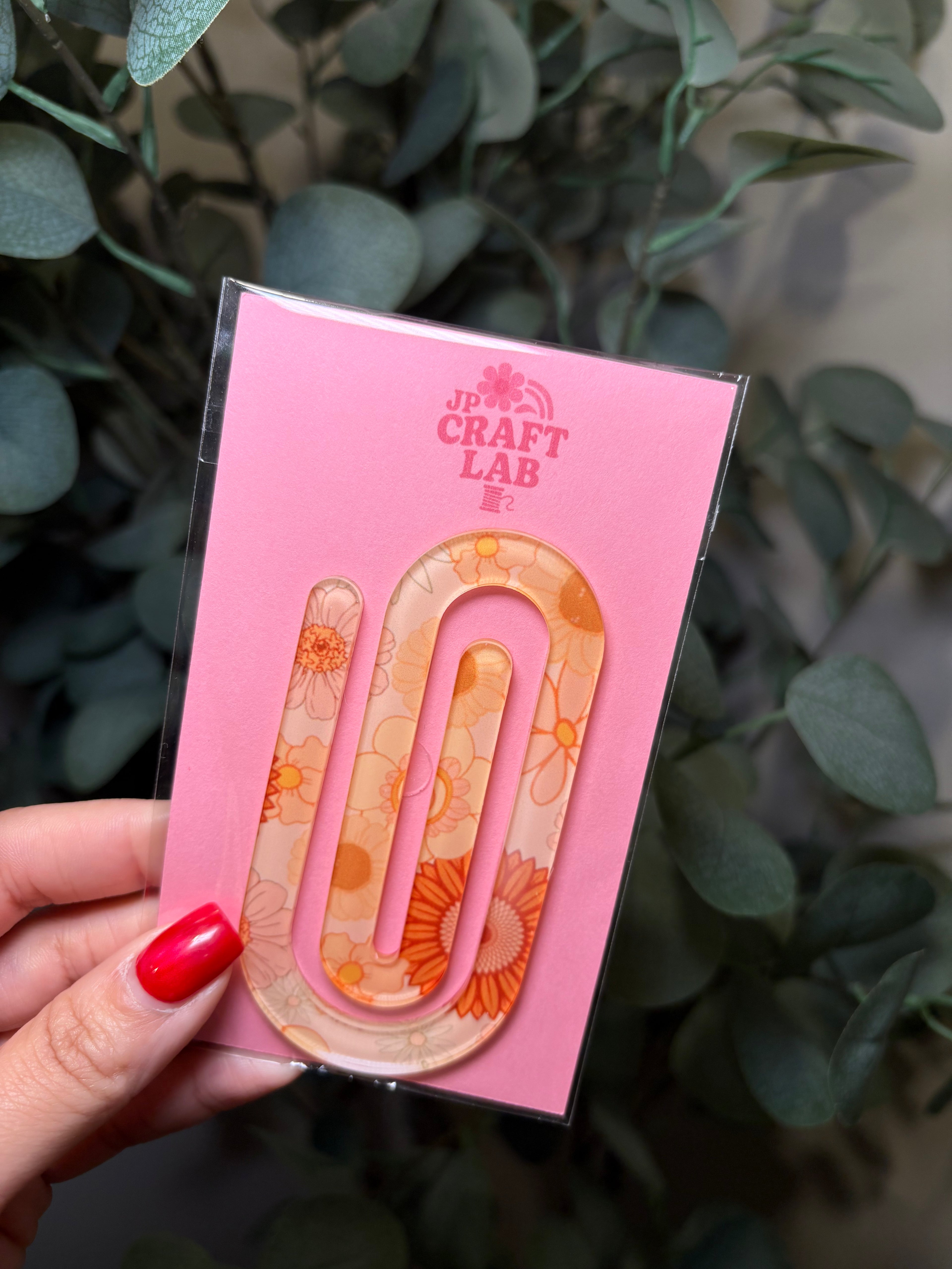 Floral Sunburst - Jumbo Paperclip – Acrylic Jumbo Paperclip