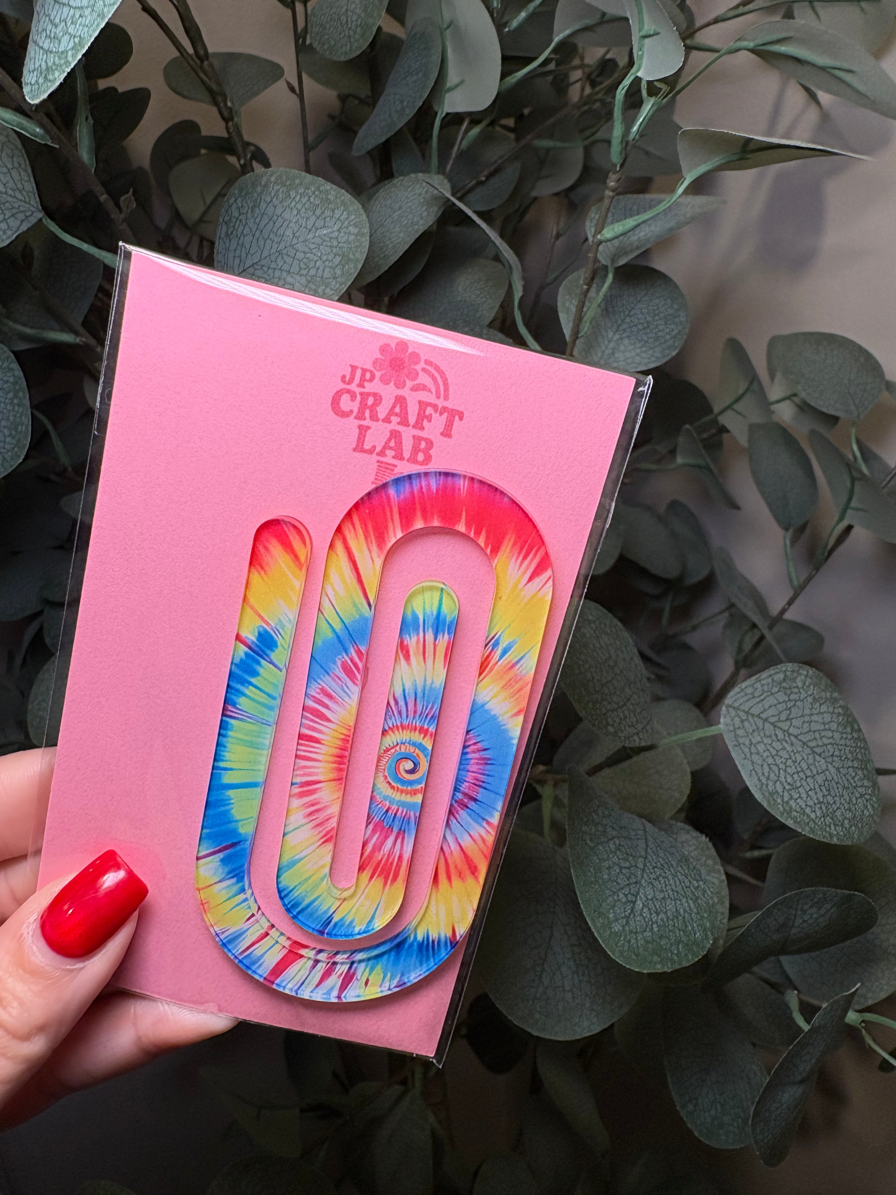 Rainbow Tie Dye - Jumbo Paperclip – Acrylic Jumbo Paperclip