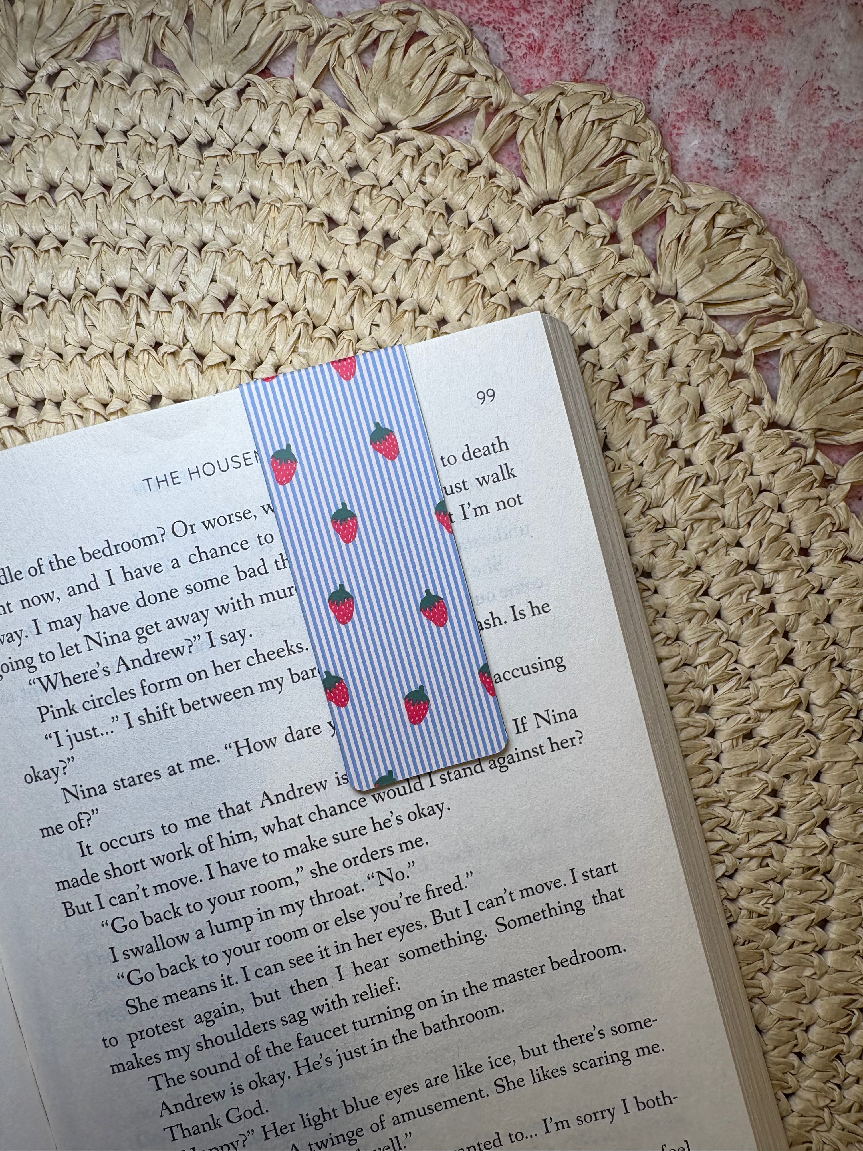 Strawberries - Magnetic Bookmark – Gentle magnetic bookmark