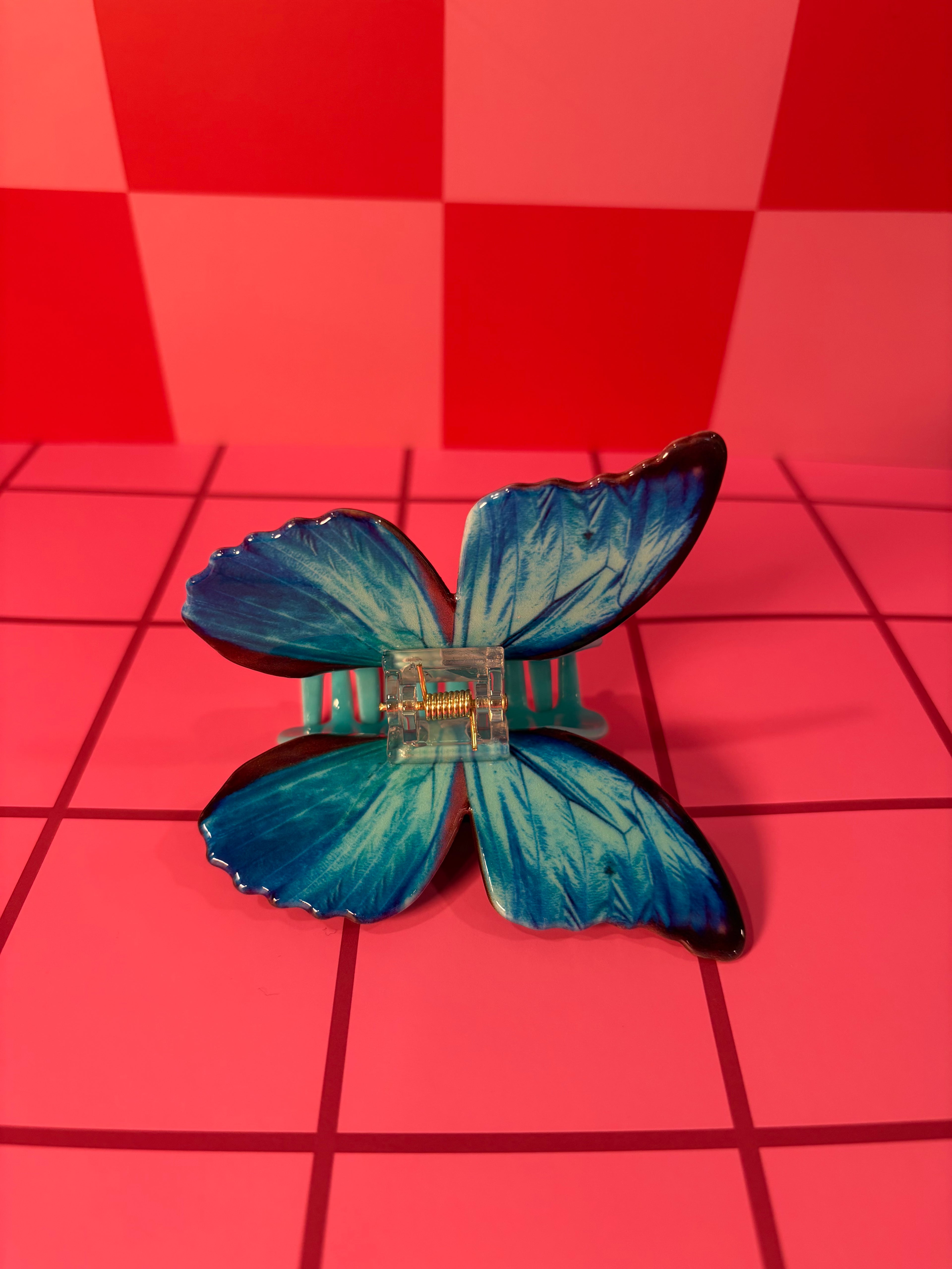 Blue Butterfly -Small Claw Clip