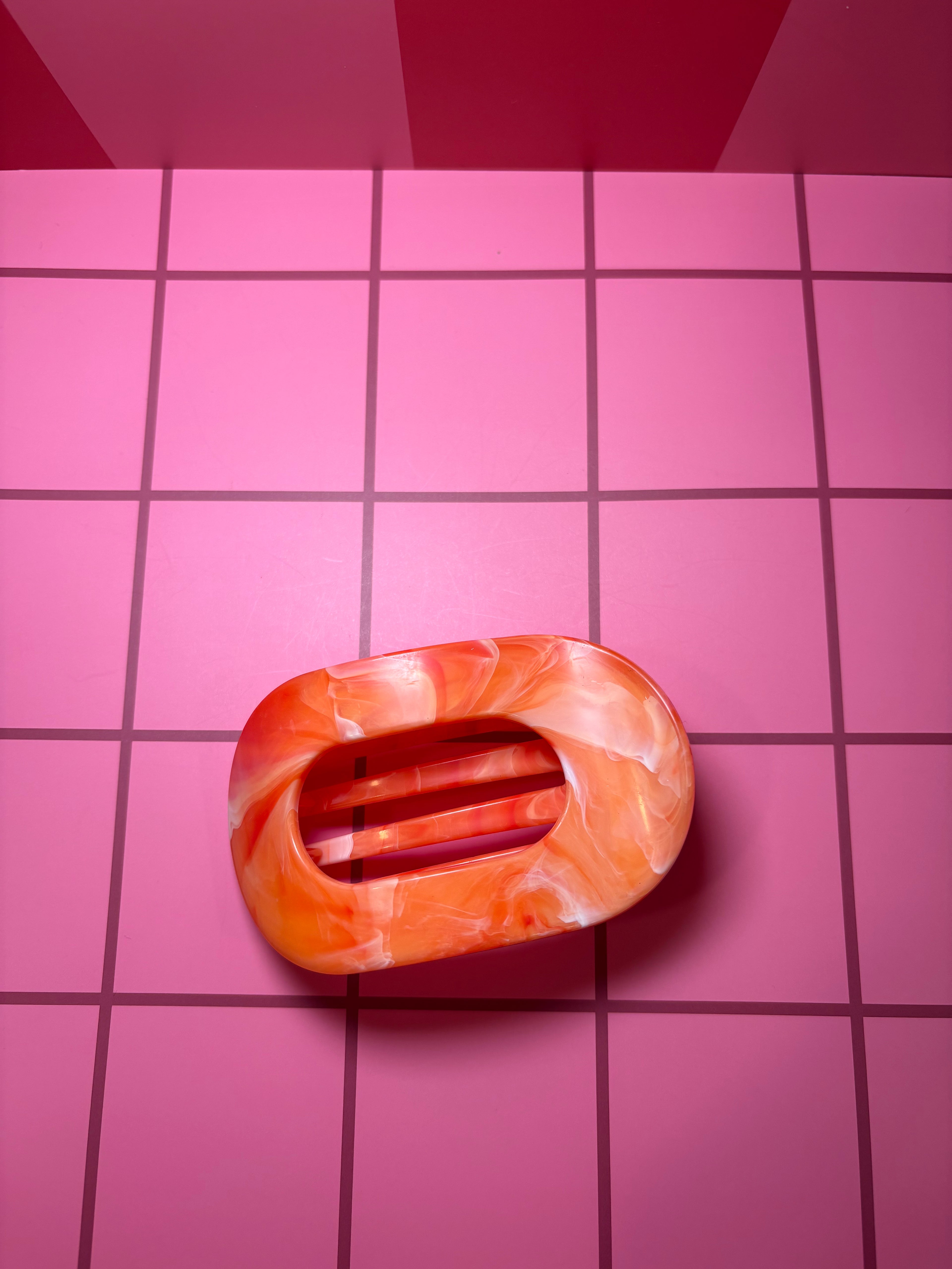 Orange Lay Flat -Large Claw Clip