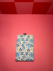Blue Floral - ID Badge Holder with Lanyard