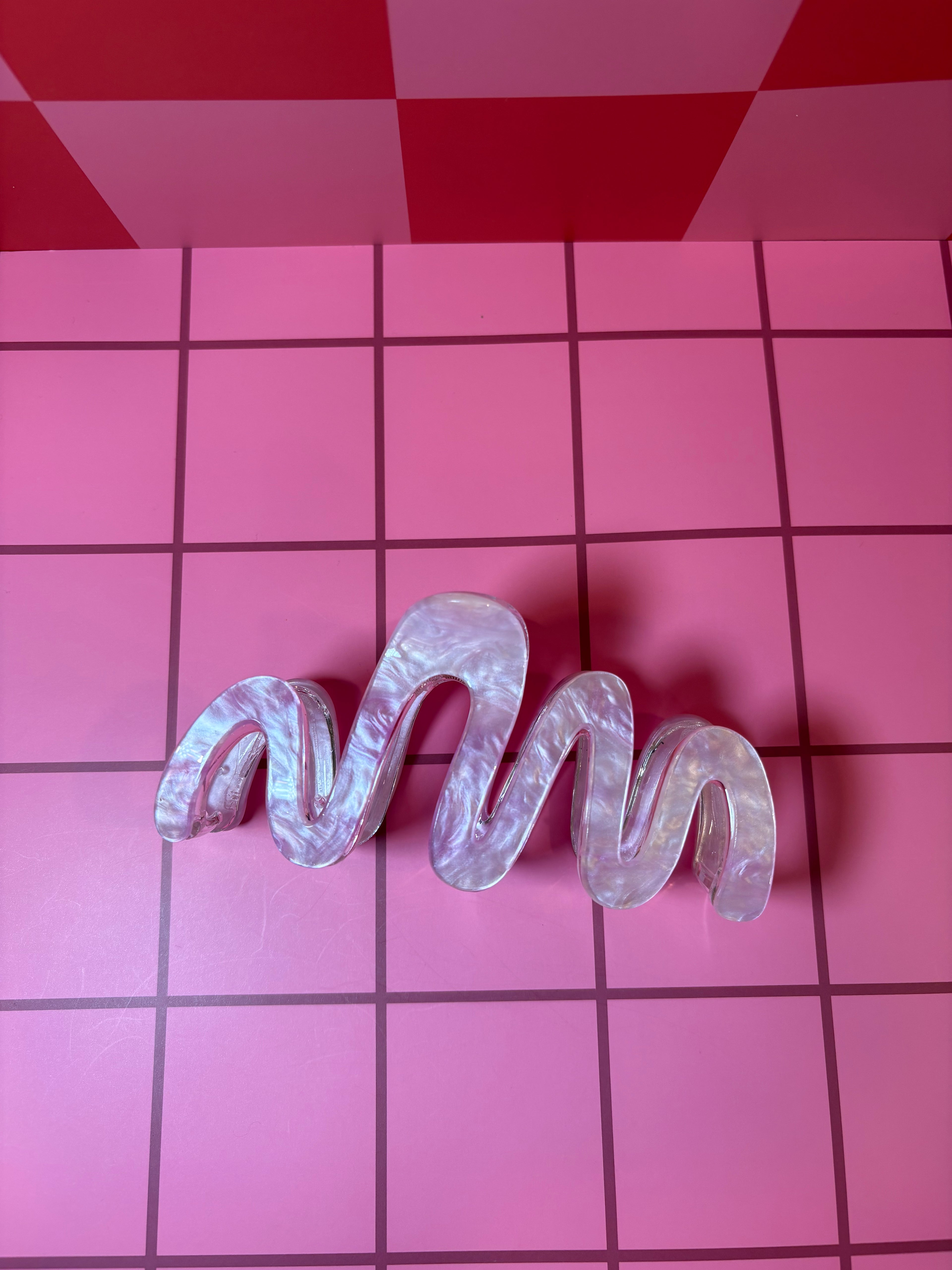 Purple Squiggle -Large Claw Clip