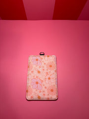 Pink Floral - ID Badge Holder with Lanyard