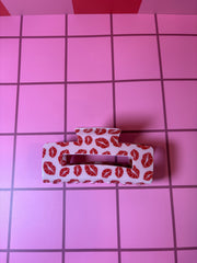 Valentines Kiss -Large Claw Clip