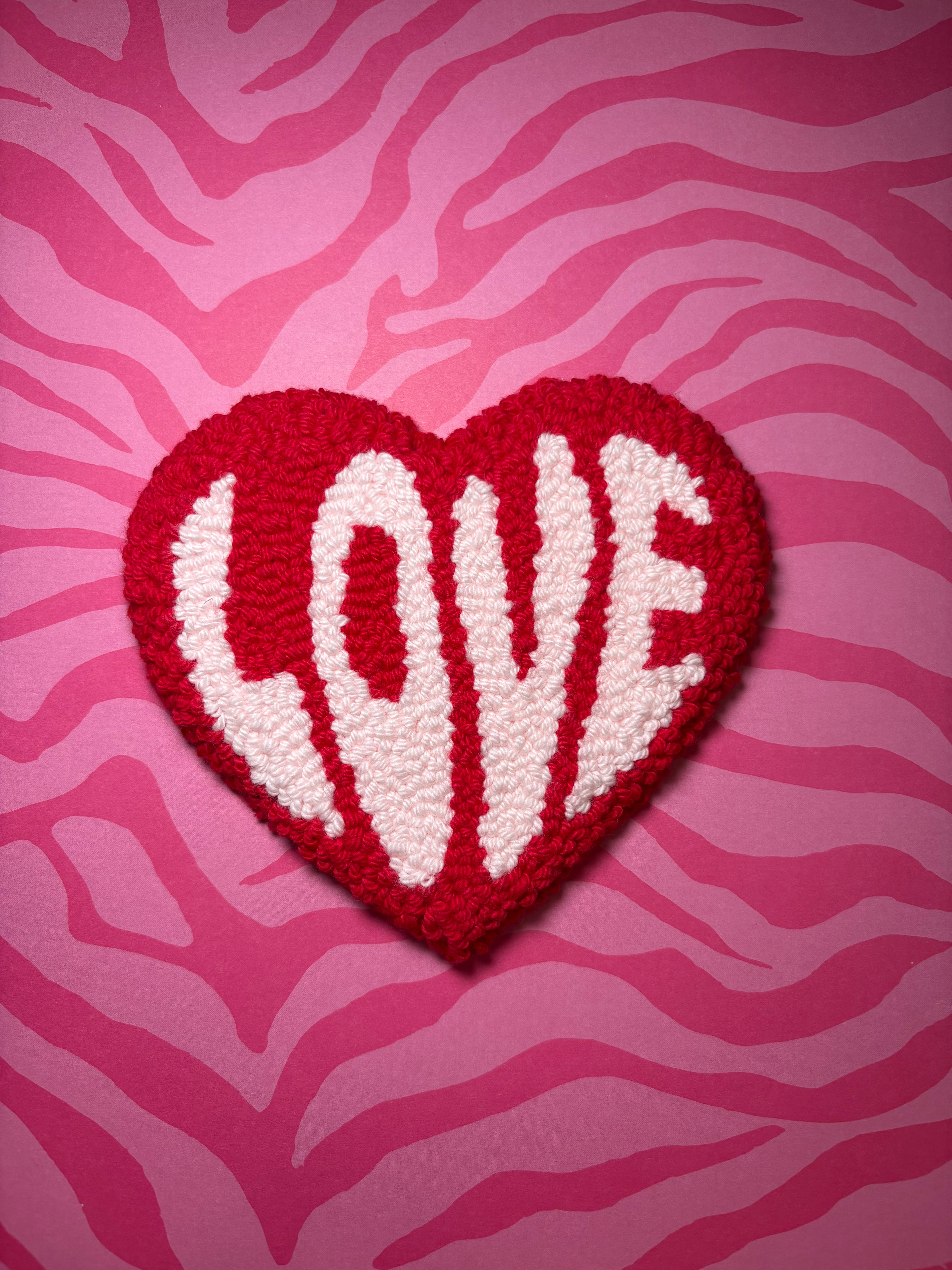 Love Heart Rug Drink Coaster