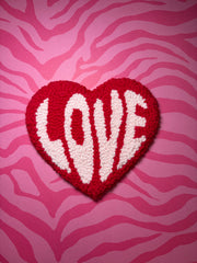 Love Heart - Rug Drink Coaster