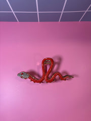 Red Snake - Large Claw Clip