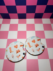 Lucky me & girly icons - Car Coaster (Pack of 2)
