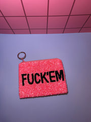Fuck 'Em - Beaded Pouch