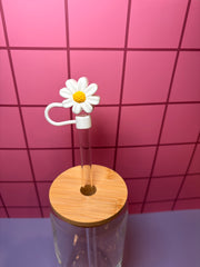 White Daisy - 3D Straw Topper