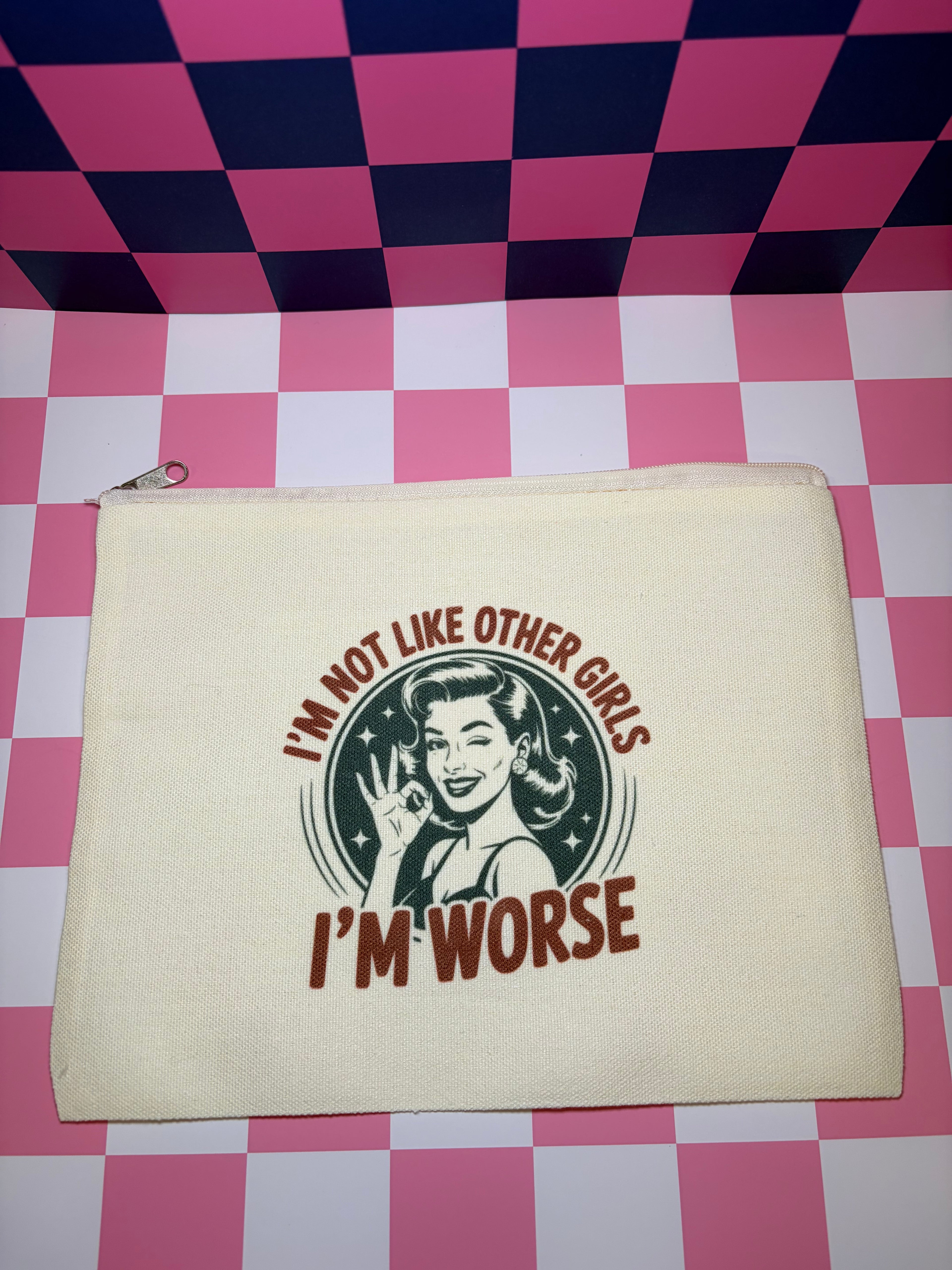 I'm not like other girls, I'm worse Medium Canvas Pouch
