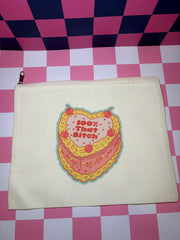 100% that bitch - Medium Canvas Pouch
