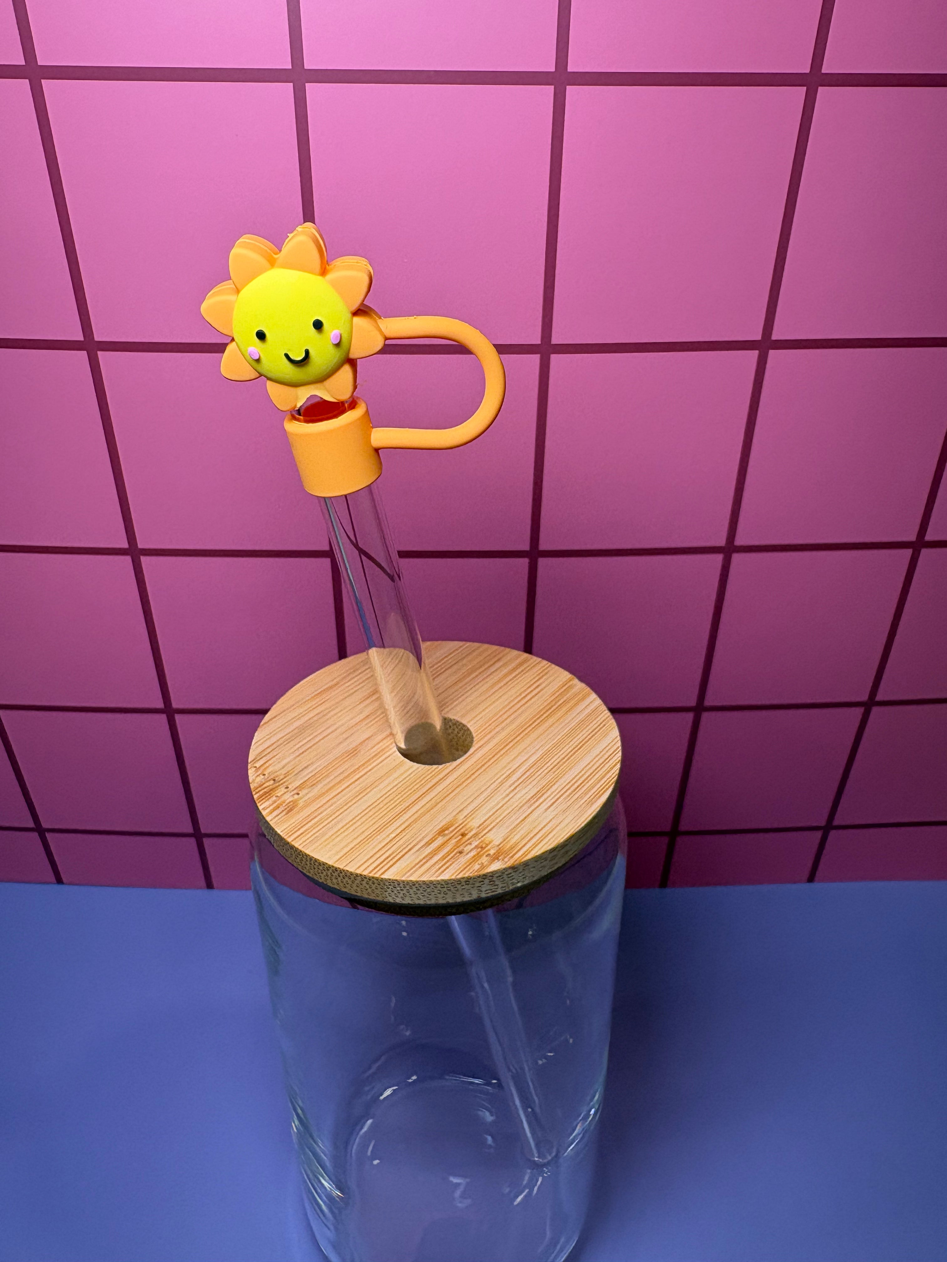 Smiling Sun 3D Straw Topper