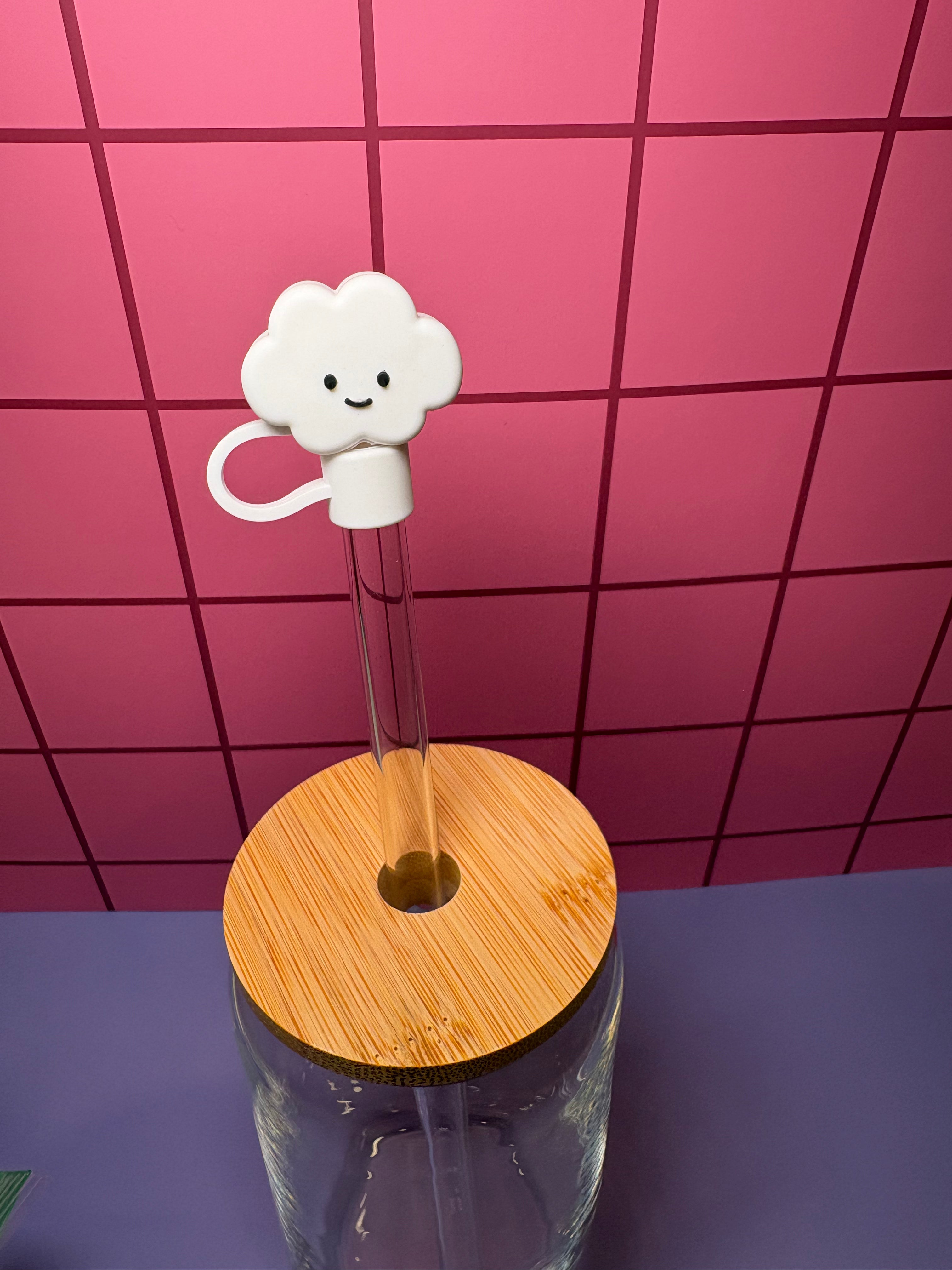 Smiling Cloud 3D Straw Topper